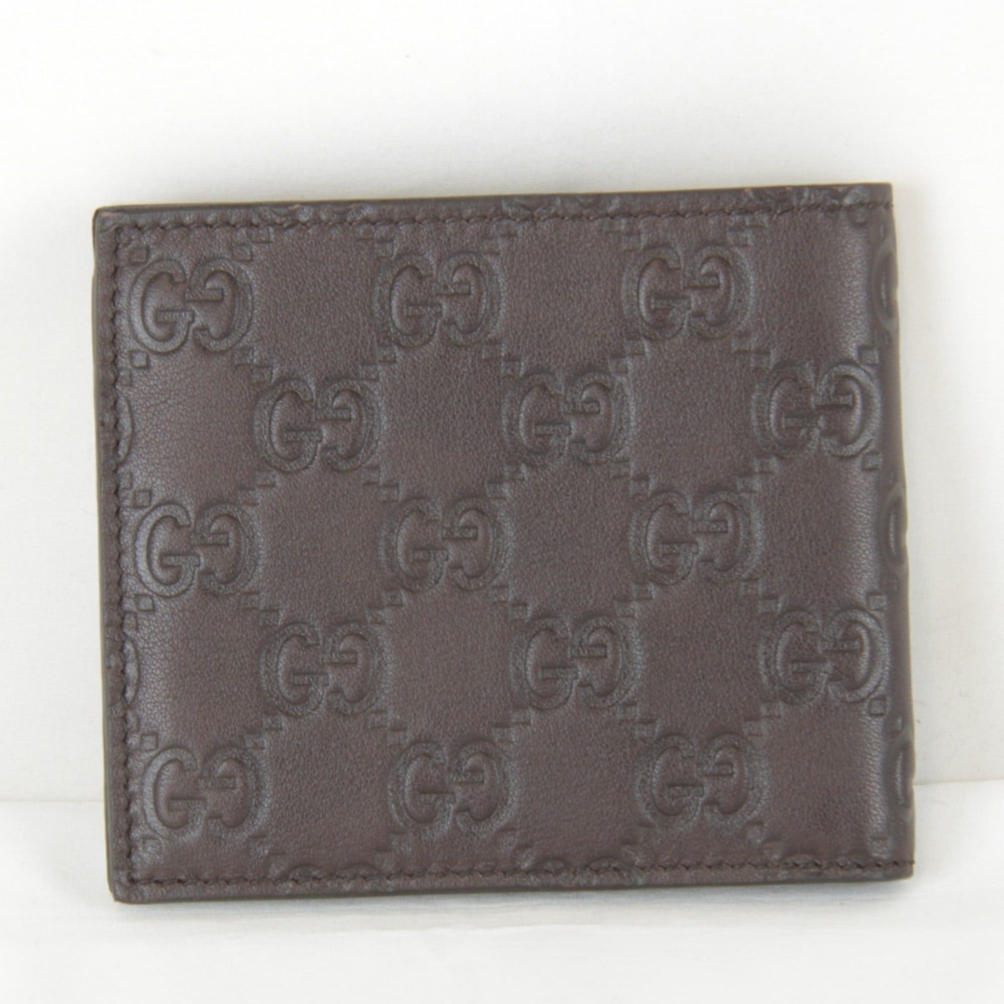 Gucci GUCCI 145754・0416 Bi-fold Wallet, Shima Leather, Brown, Women's Size ONE SIZE - 2 Thumbnail