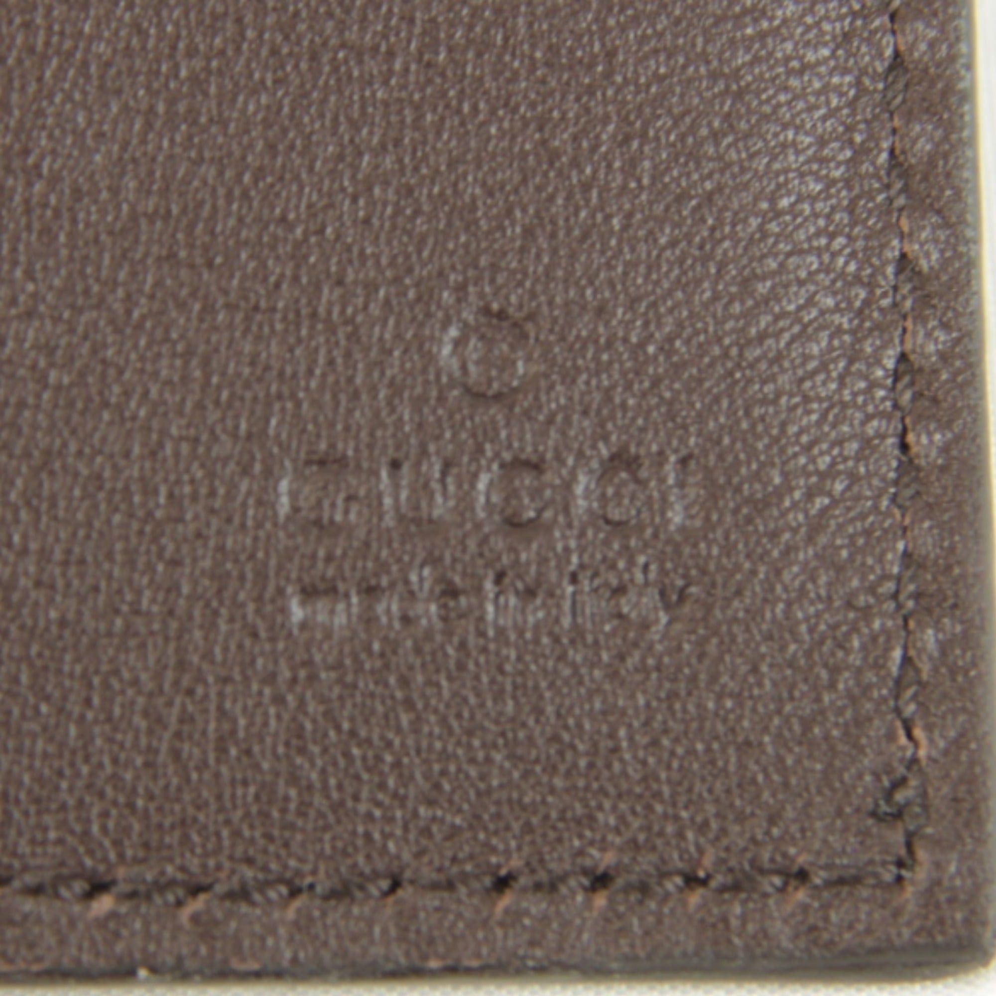 Gucci GUCCI 145754・0416 Bi-fold Wallet, Shima Leather, Brown, Women's Size ONE SIZE - 4 Thumbnail