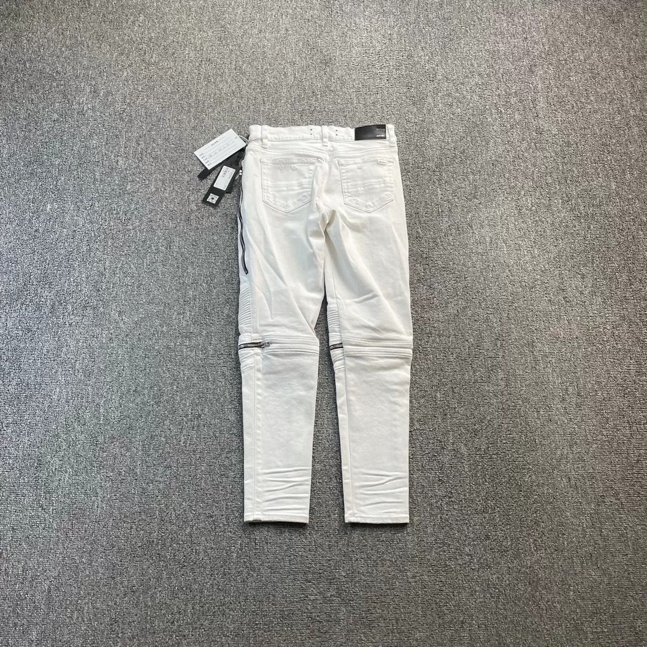 Amiri AMIRI White Zipper Slim Jeans 26 Size 26" / US 2 / IT 38 - 4 Thumbnail