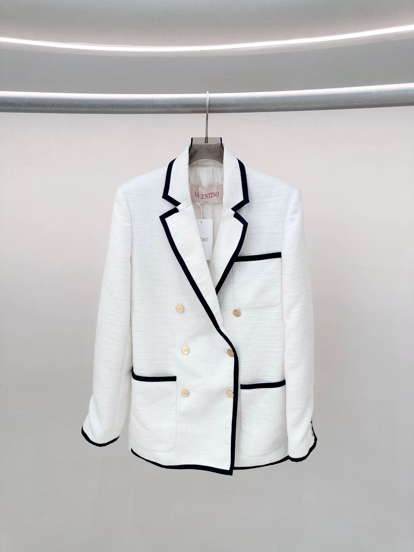 Valentino VALENTINO White Preppy Blazer 38 Sun Yizhen Size S / US 4 / IT 40 - 4 Thumbnail