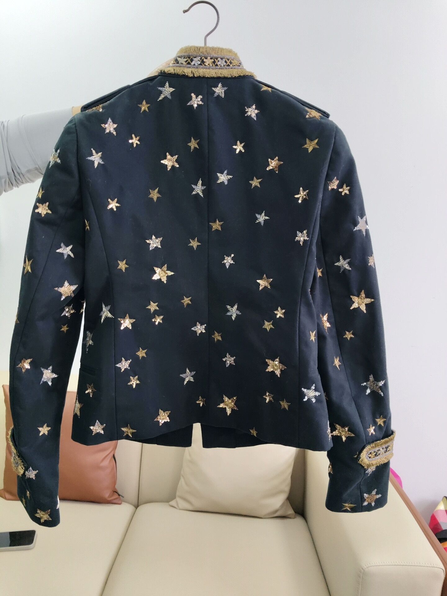 Valentino Valentino Gold Star Embroidery Coat Size S / US 4 / IT 40 - 5 Thumbnail