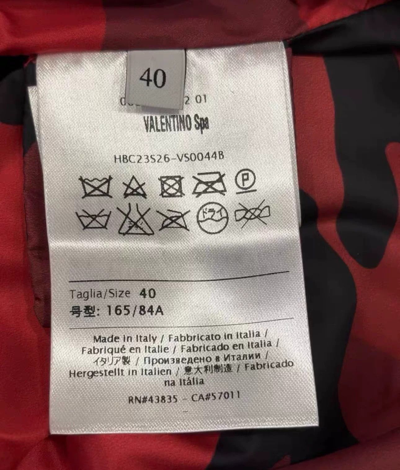 Valentino Valentino Red Black Camo Down Jacket Size S / US 4 / IT 40 - 5 Thumbnail