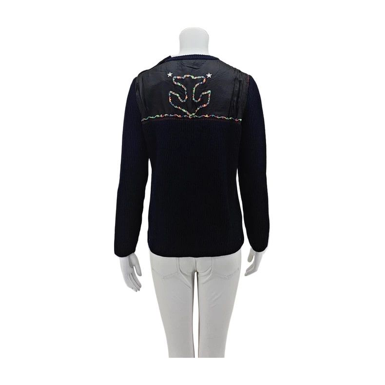Valentino Valentino Dark Blue Wool Pullover Size S / US 4 / IT 40 - 2 Thumbnail