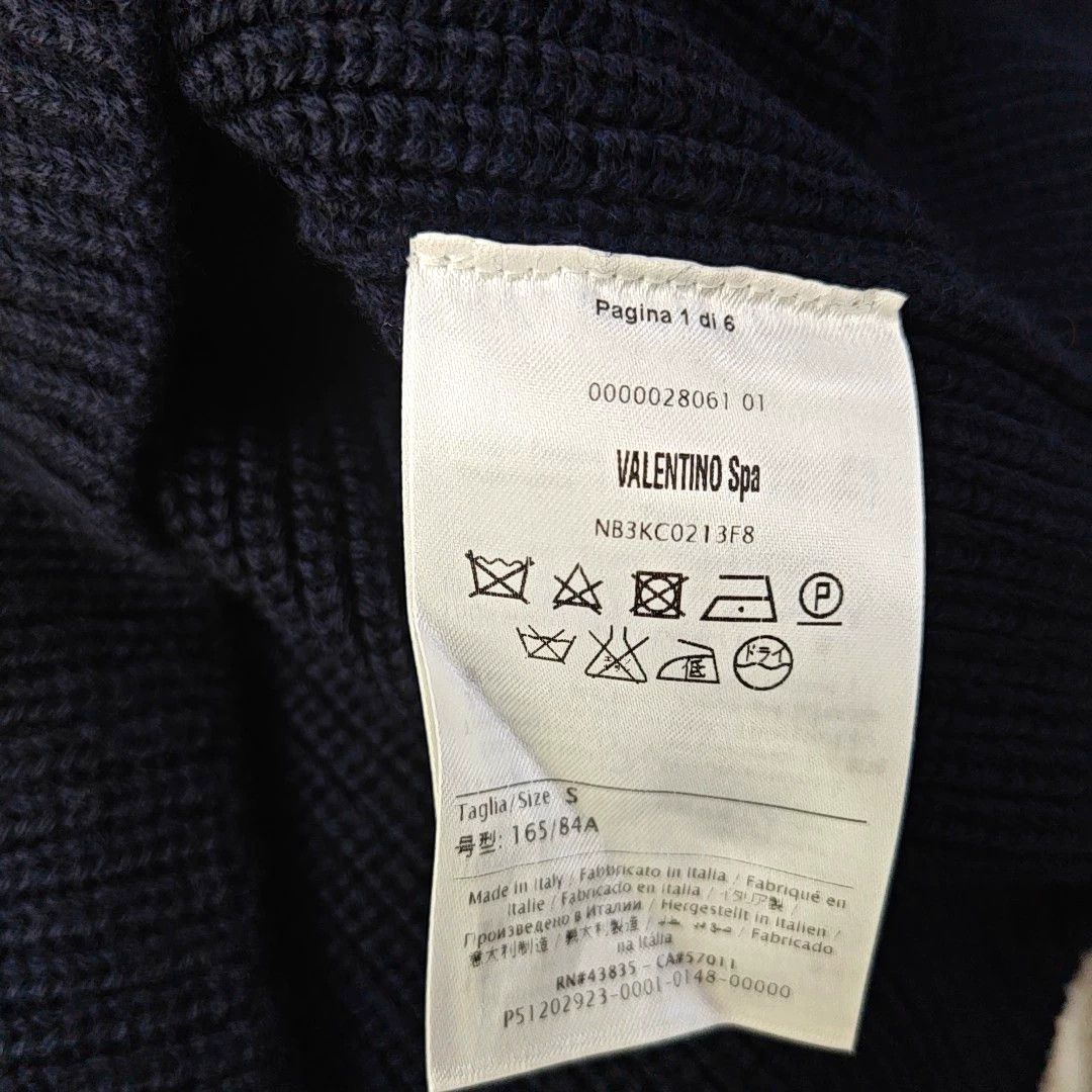 Valentino Valentino Dark Blue Wool Pullover Size S / US 4 / IT 40 - 4 Thumbnail