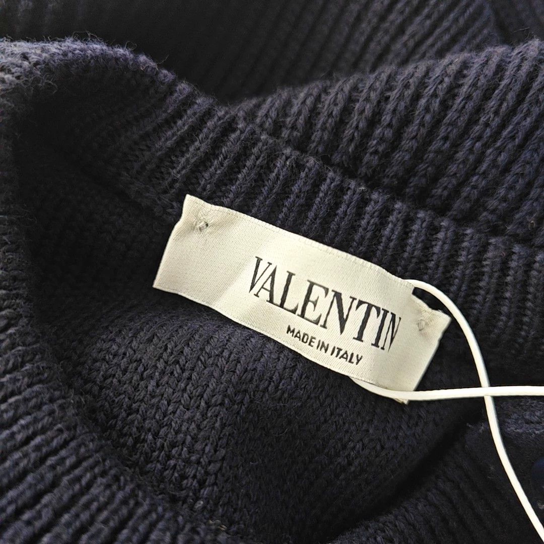 Valentino Valentino Dark Blue Wool Pullover Size S / US 4 / IT 40 - 5 Thumbnail