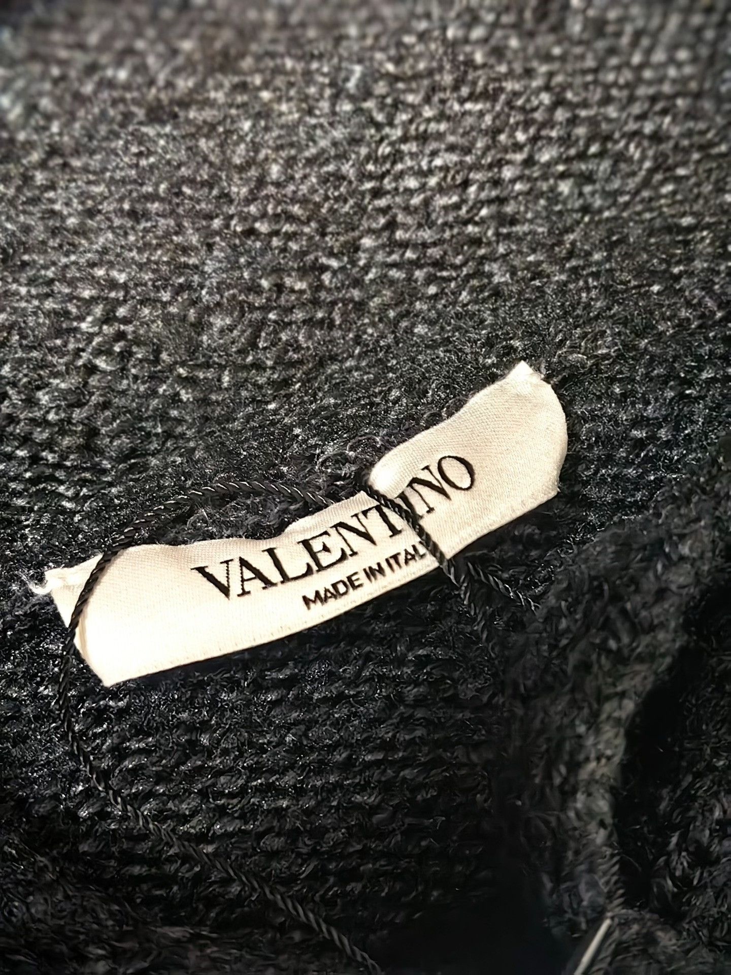 Valentino Valentino Black Hooded Fringe Cape Coat Size L / US 10 / IT 46 - 4 Thumbnail