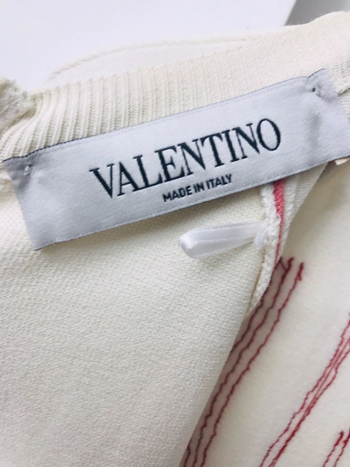 Valentino Valentino White Beaded Short-Sleeve Dress Size S / US 4 / IT 40 - 3 Thumbnail