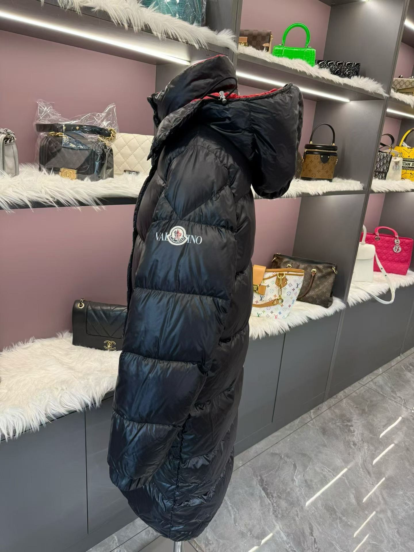 Moncler Moncler x Valentino Black Long Down Jacket Size M / US 6-8 / IT 42-44 - 5 Thumbnail