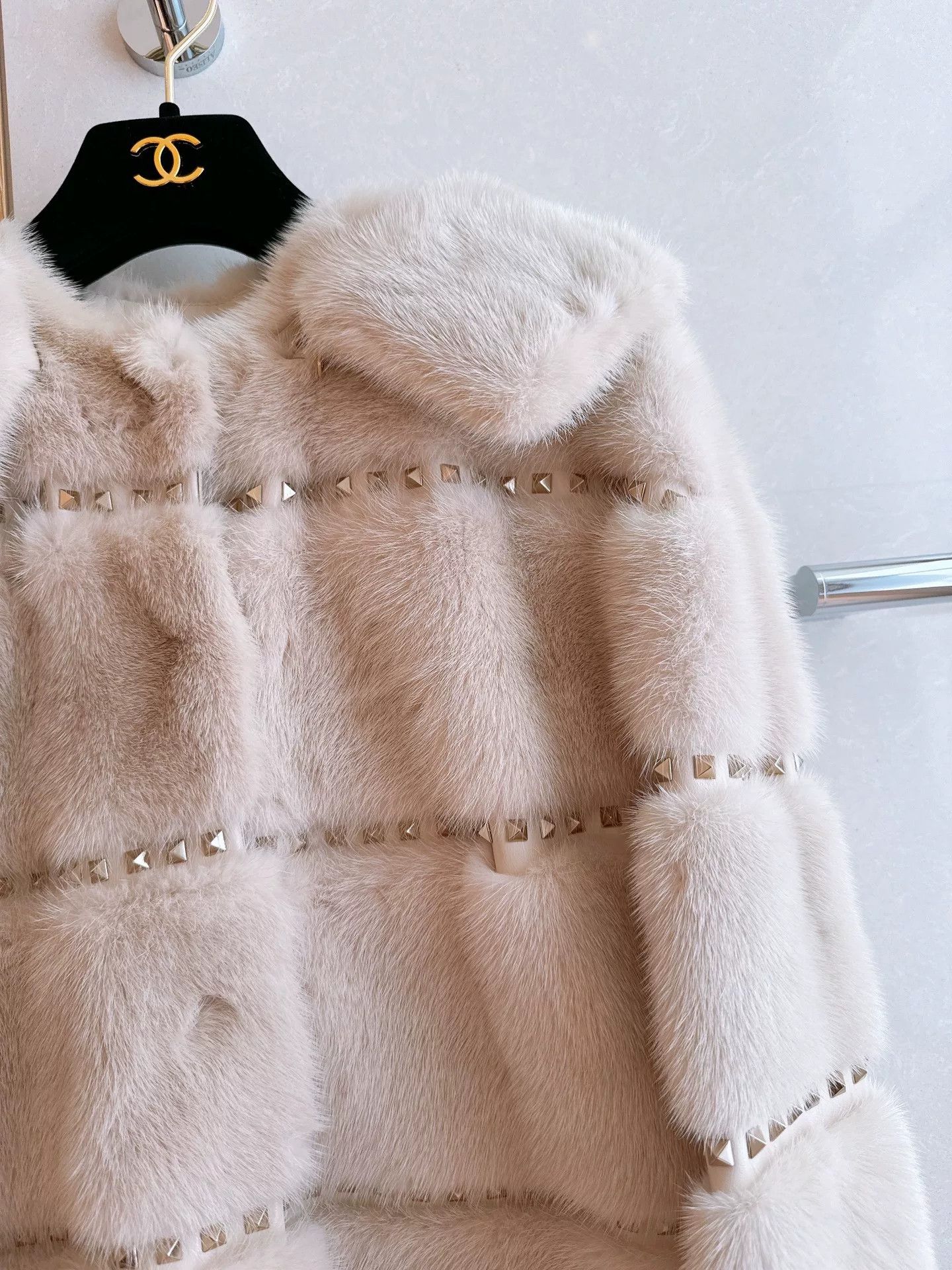 Valentino Valentino Mink Fur Coat with Rivets Size S / US 4 / IT 40 - 3 Thumbnail