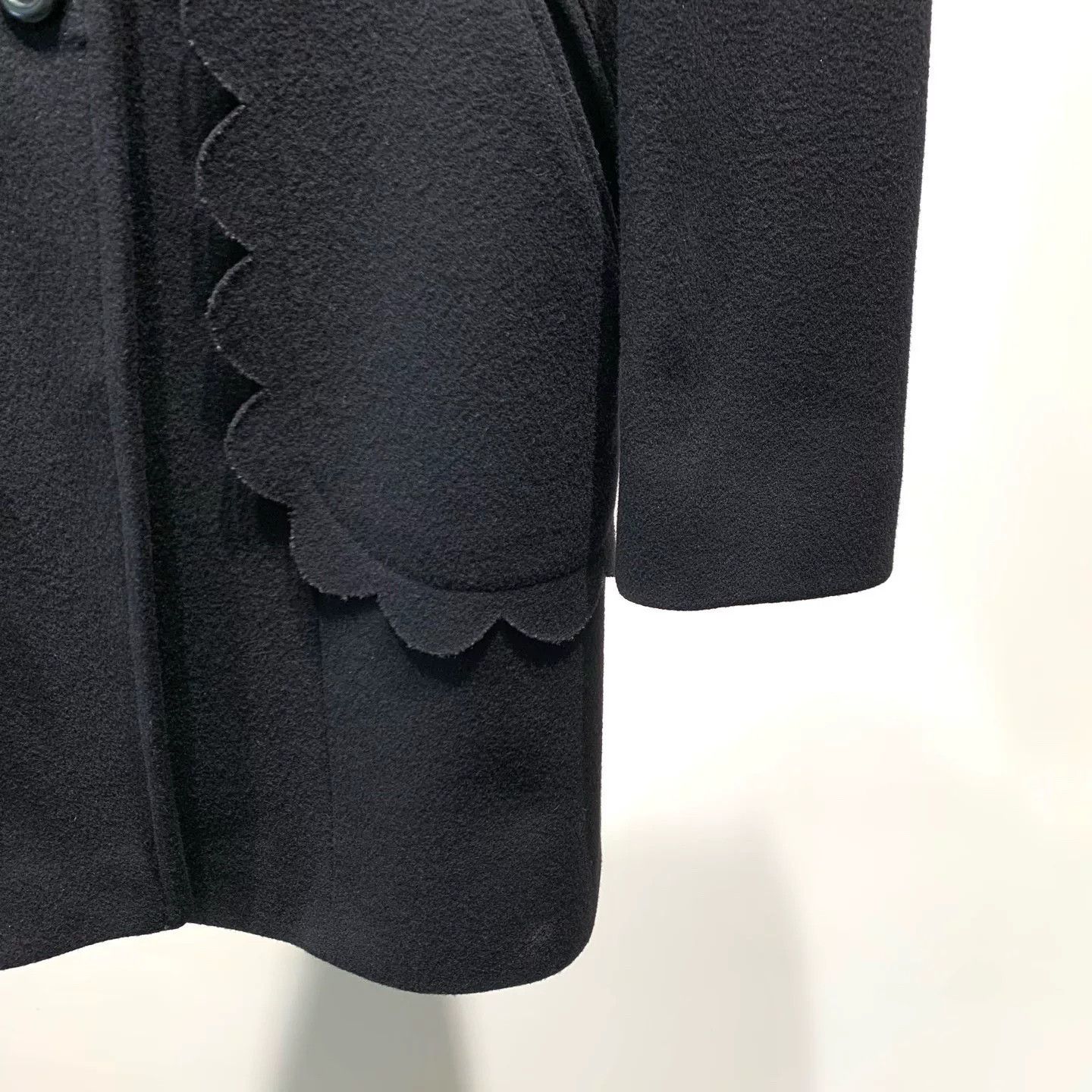 Valentino Valentino Black Wool Coat Size S / US 4 / IT 40 - 6 Thumbnail