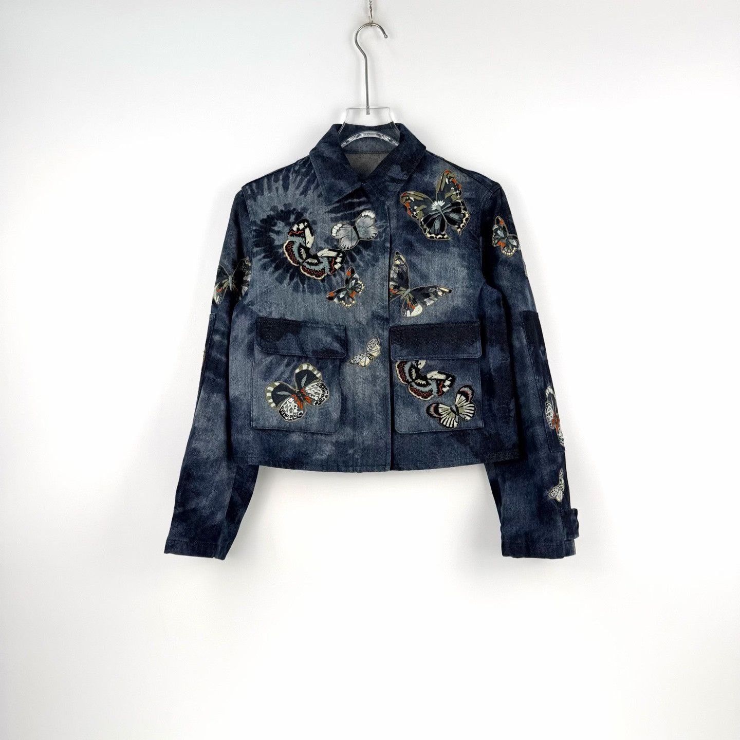 Valentino Valentino Butterfly Embroidery Denim Jacket Size S / US 4 / IT 40 - 3 Thumbnail