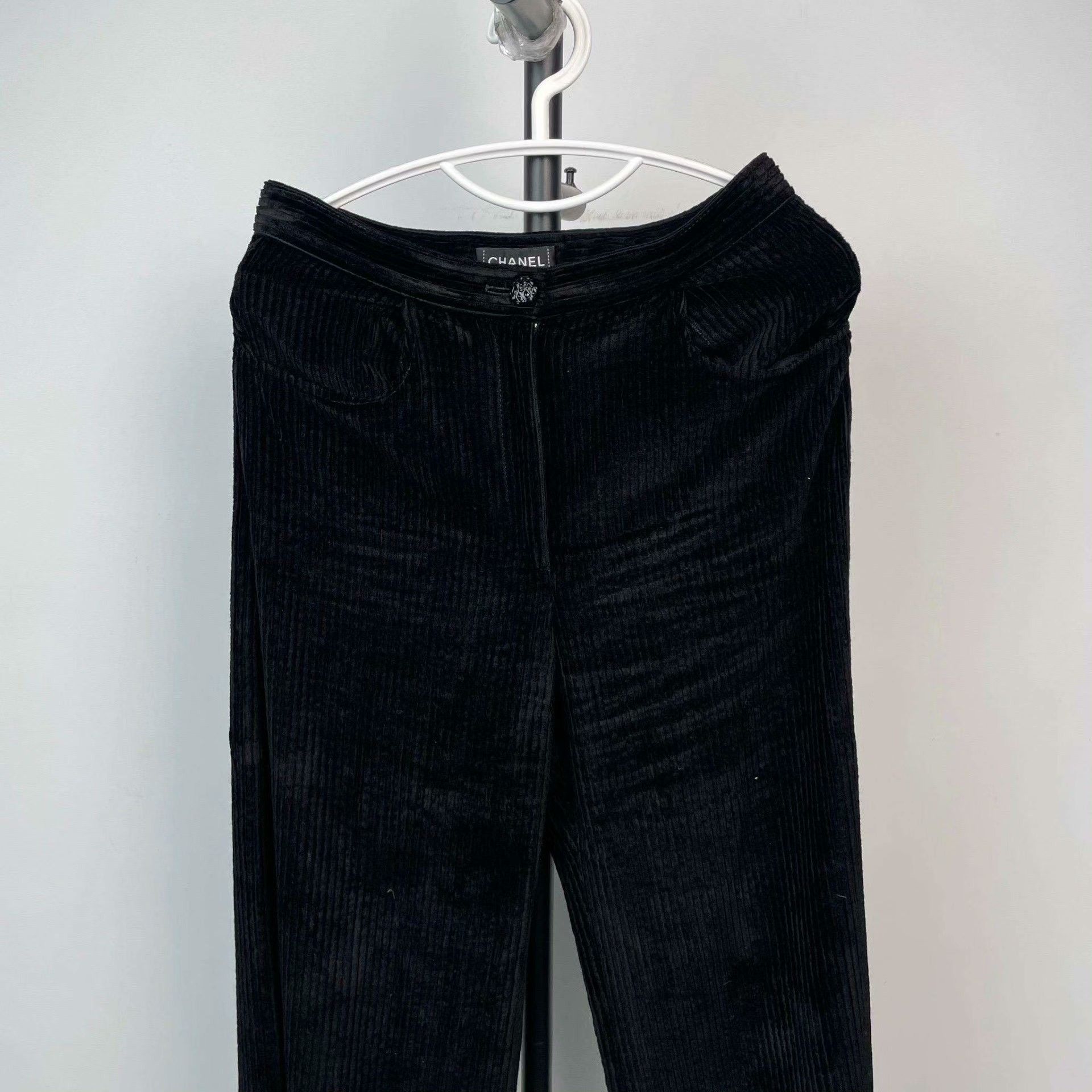 Chanel Chanel 25k Black Straight-Leg Trousers Size 36" / US 14 / IT 50 - 8 Thumbnail