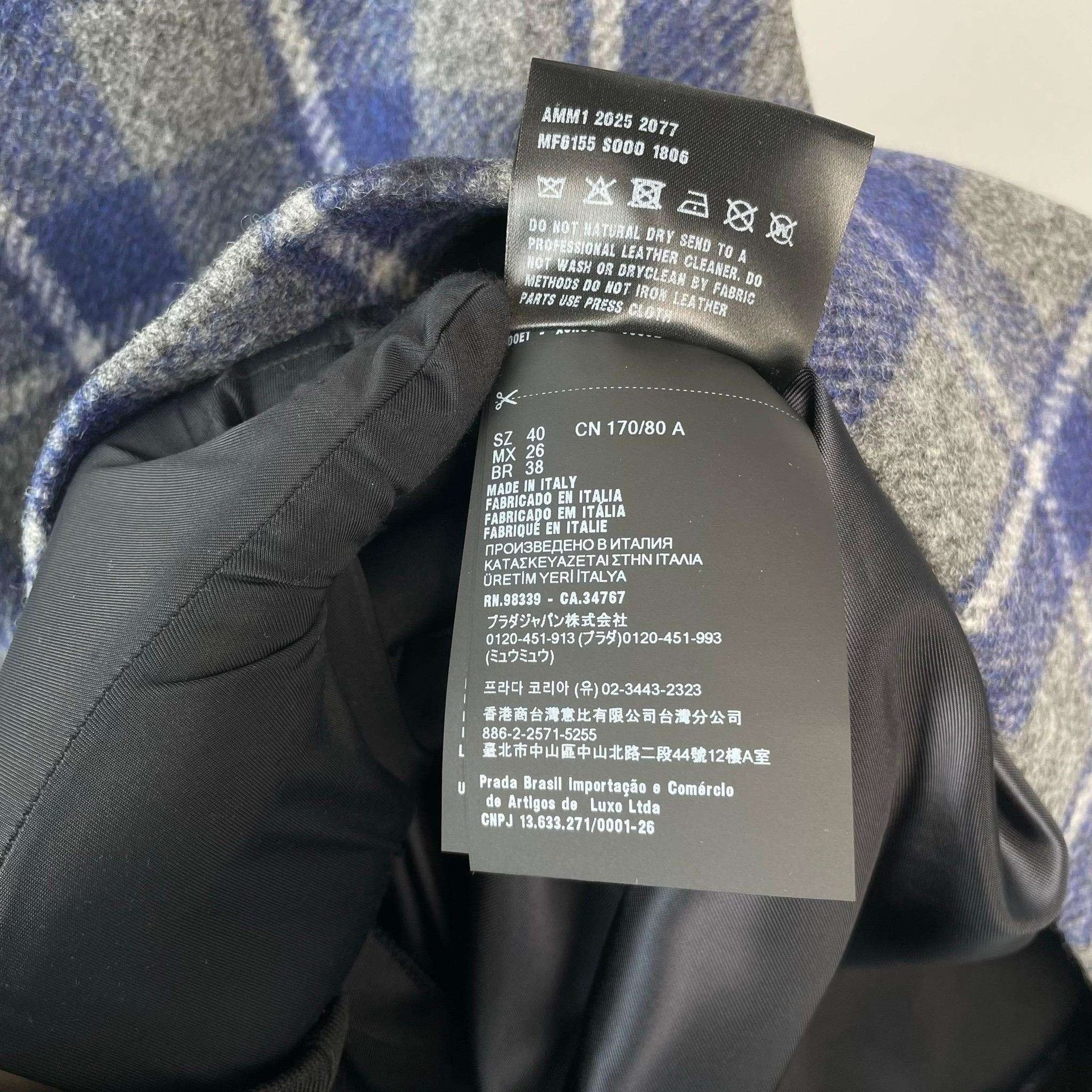 Miu Miu MiuMiu 25SS Blue-Gray Plaid Sleeveless Mini Wool Dress Size S / US 4 / IT 40 - 8 Thumbnail