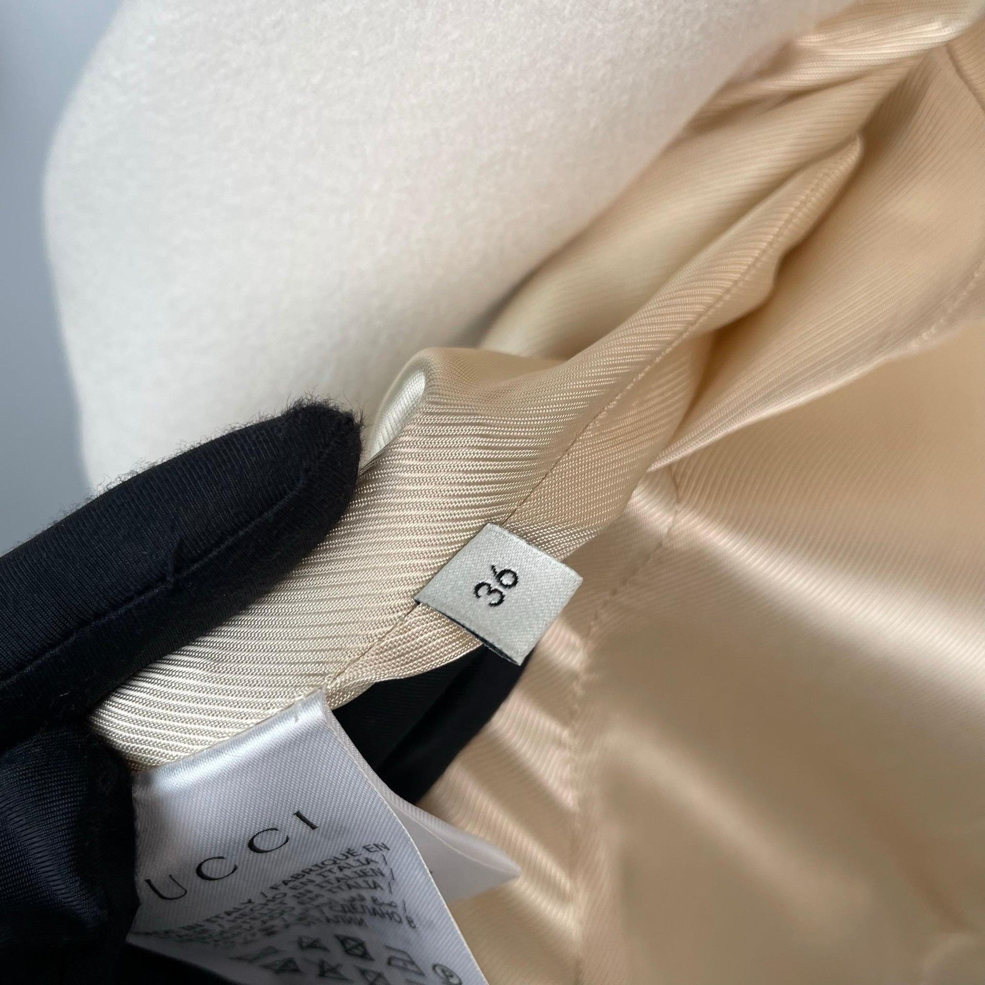 Gucci Gucci Cream Double-Breasted Wool Coat Size XS / US 0-2 / IT 36-38 - 7 Thumbnail