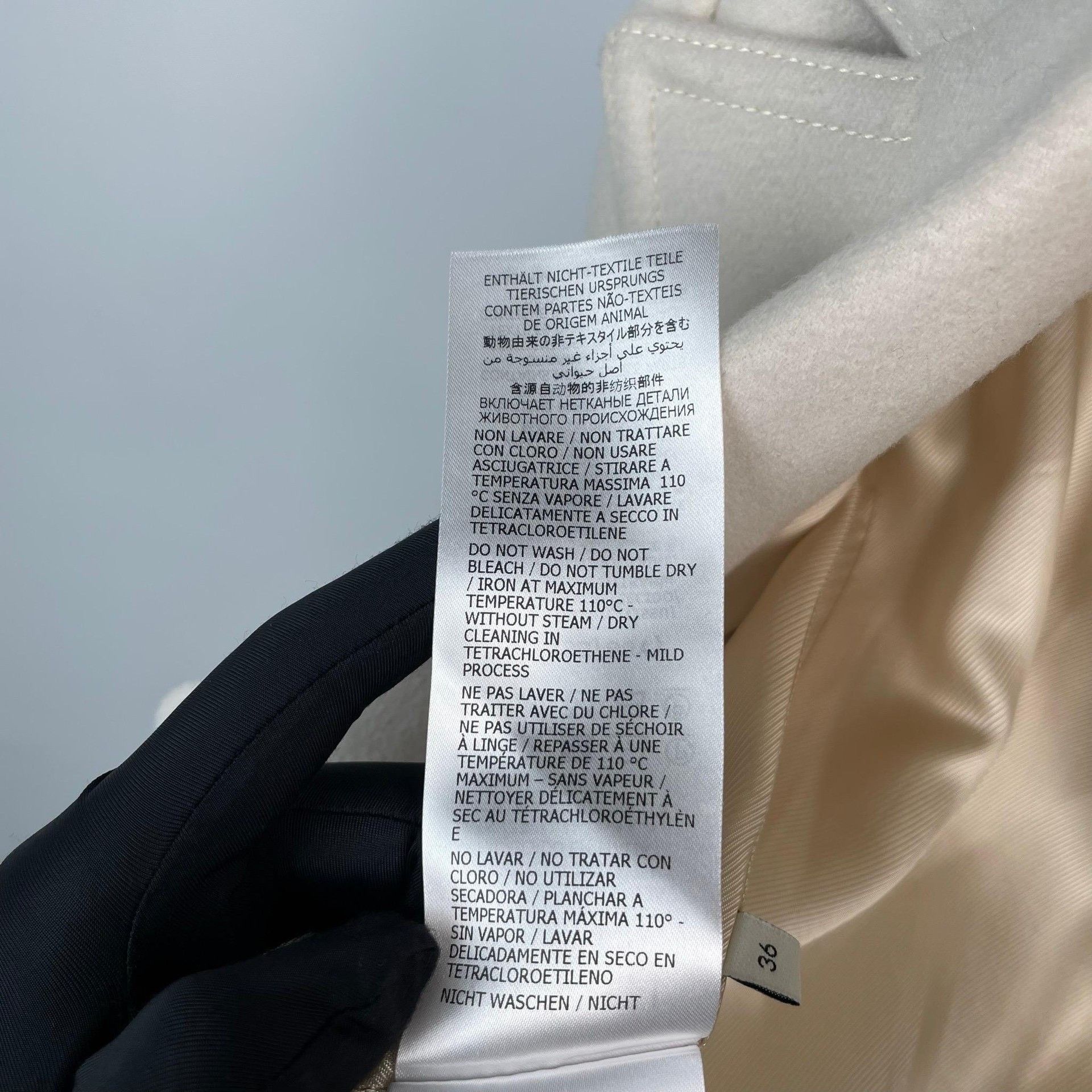 Gucci Gucci Cream Double-Breasted Wool Coat Size XS / US 0-2 / IT 36-38 - 9 Thumbnail
