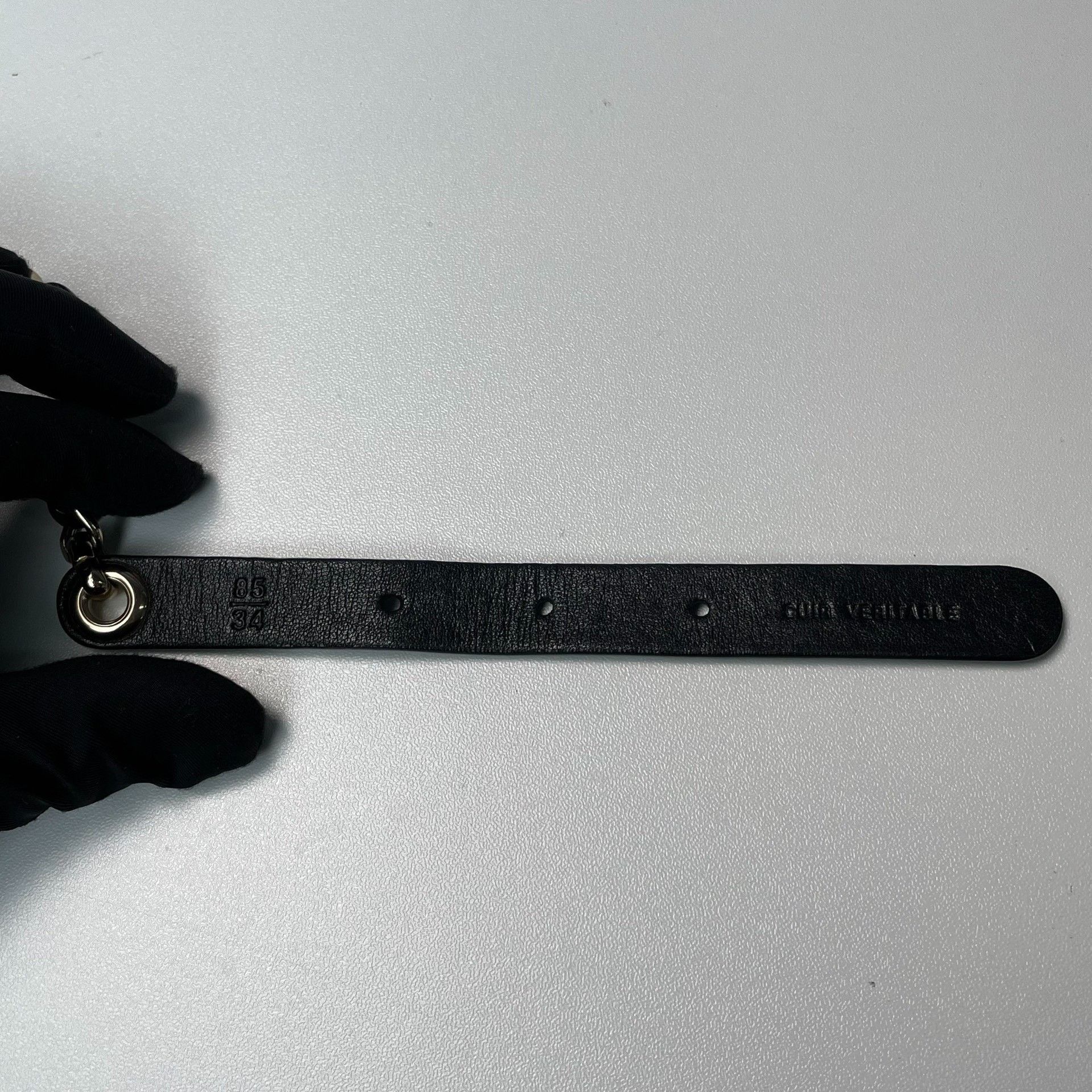 Chanel Chanel Black Leather Pearl Waist Chain Size ONE SIZE - 3 Thumbnail