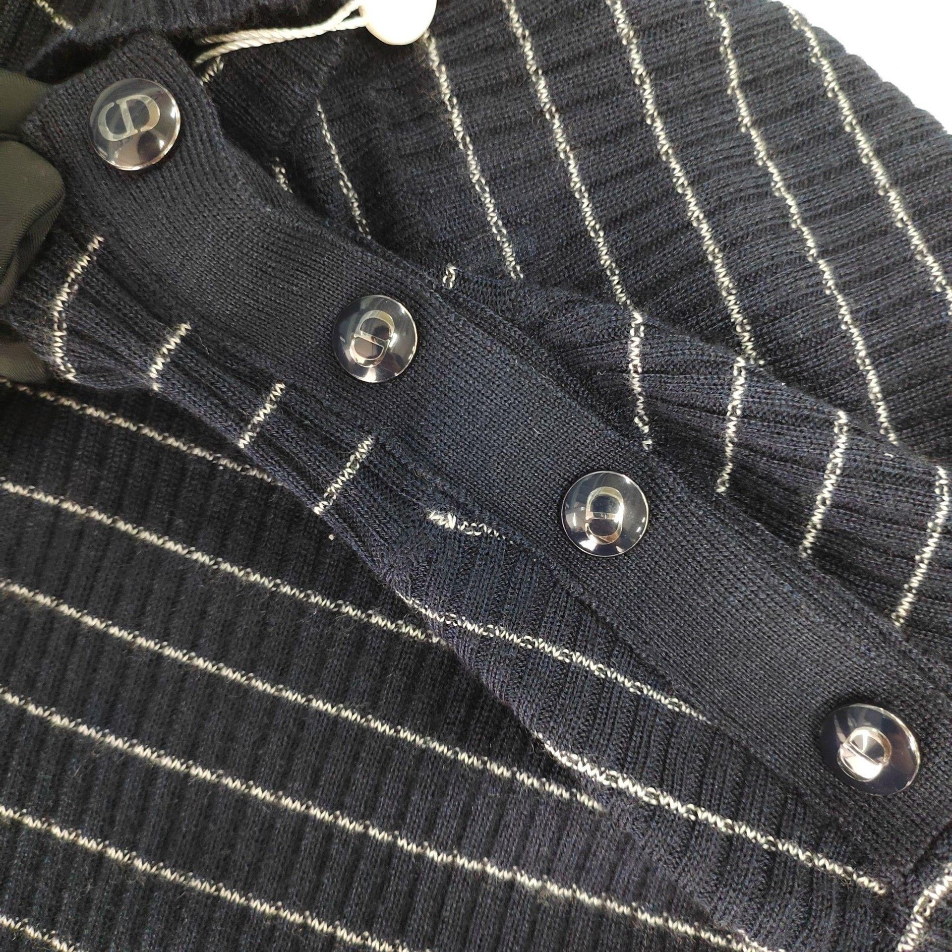 Dior Dior Bee Logo Dark Blue Striped Knit Top Size S / US 4 / IT 40 - 5 Thumbnail
