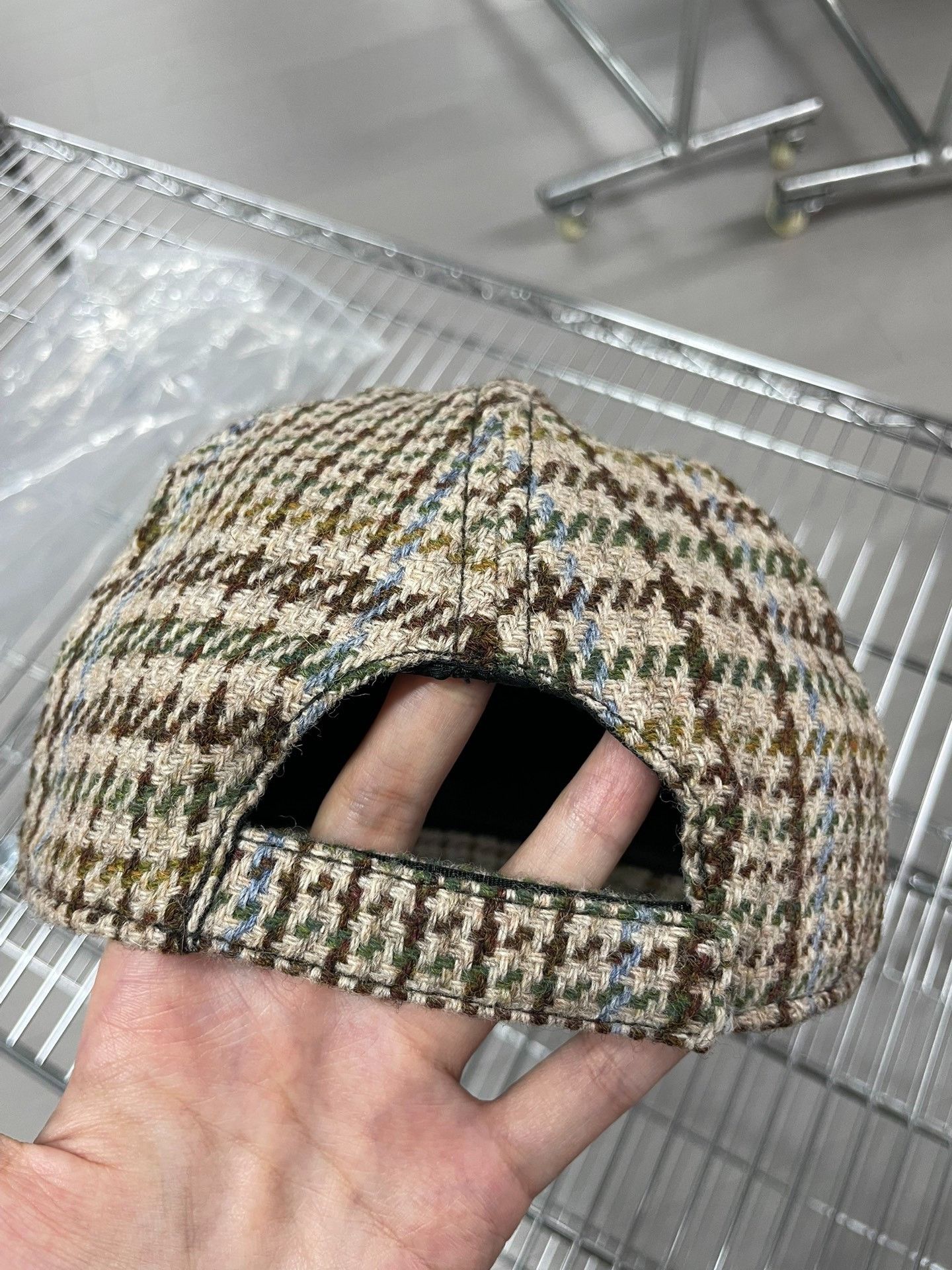 Miu Miu Miu Miu Brown Beige Checkered Wool Cap Size ONE SIZE - 2 Thumbnail