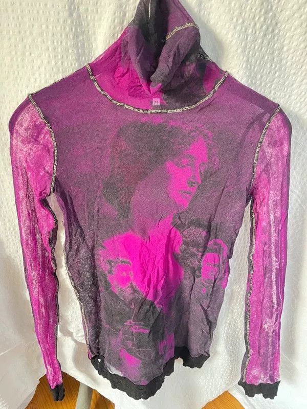 Jean Paul Gaultier Jean Paul Gaultier Sheer Face Print Top Size M / US 6-8 / IT 42-44 - 2 Thumbnail