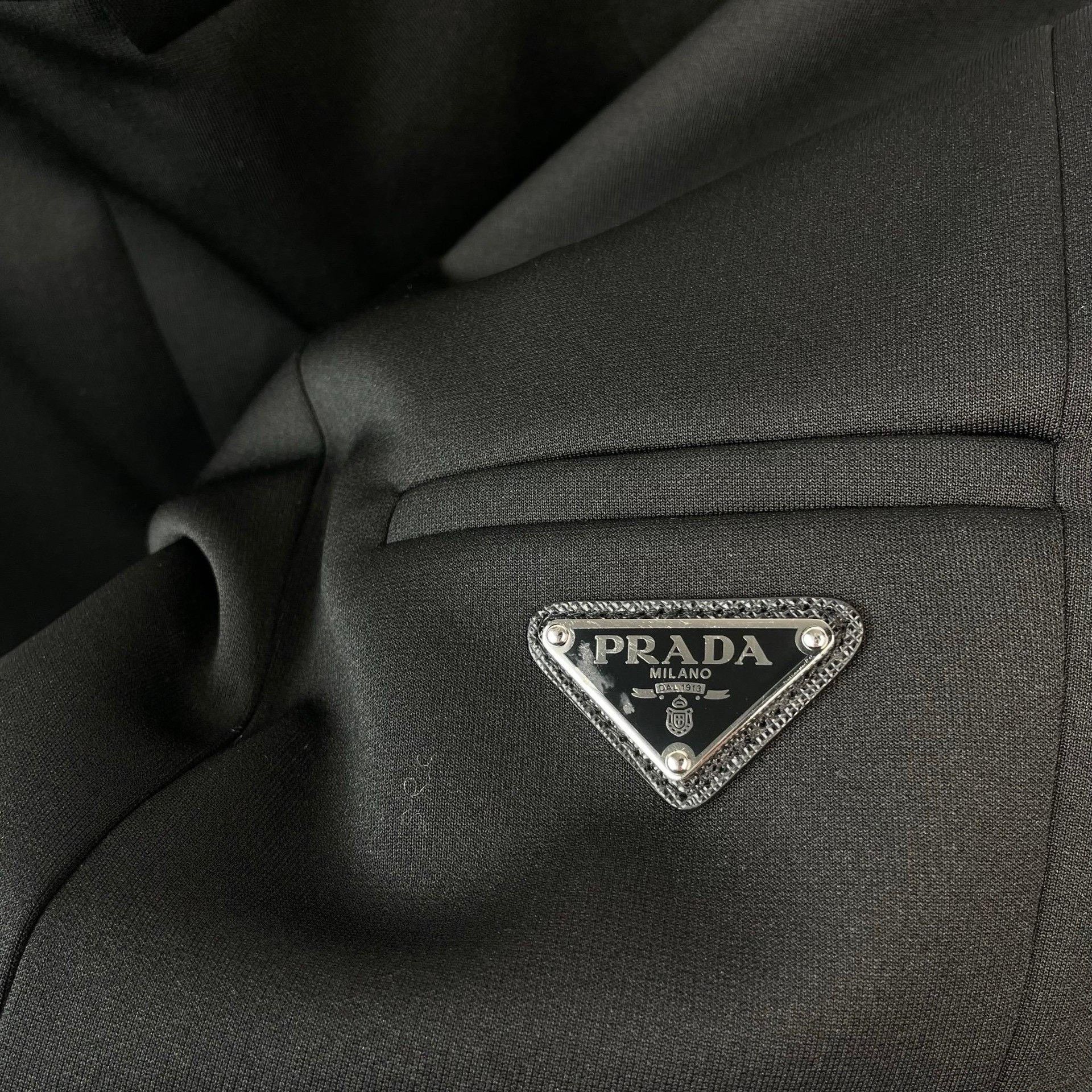 Prada Prada Black Triangle Logo Cycling Shorts Size 38" / US 16 / IT 52 - 3 Thumbnail