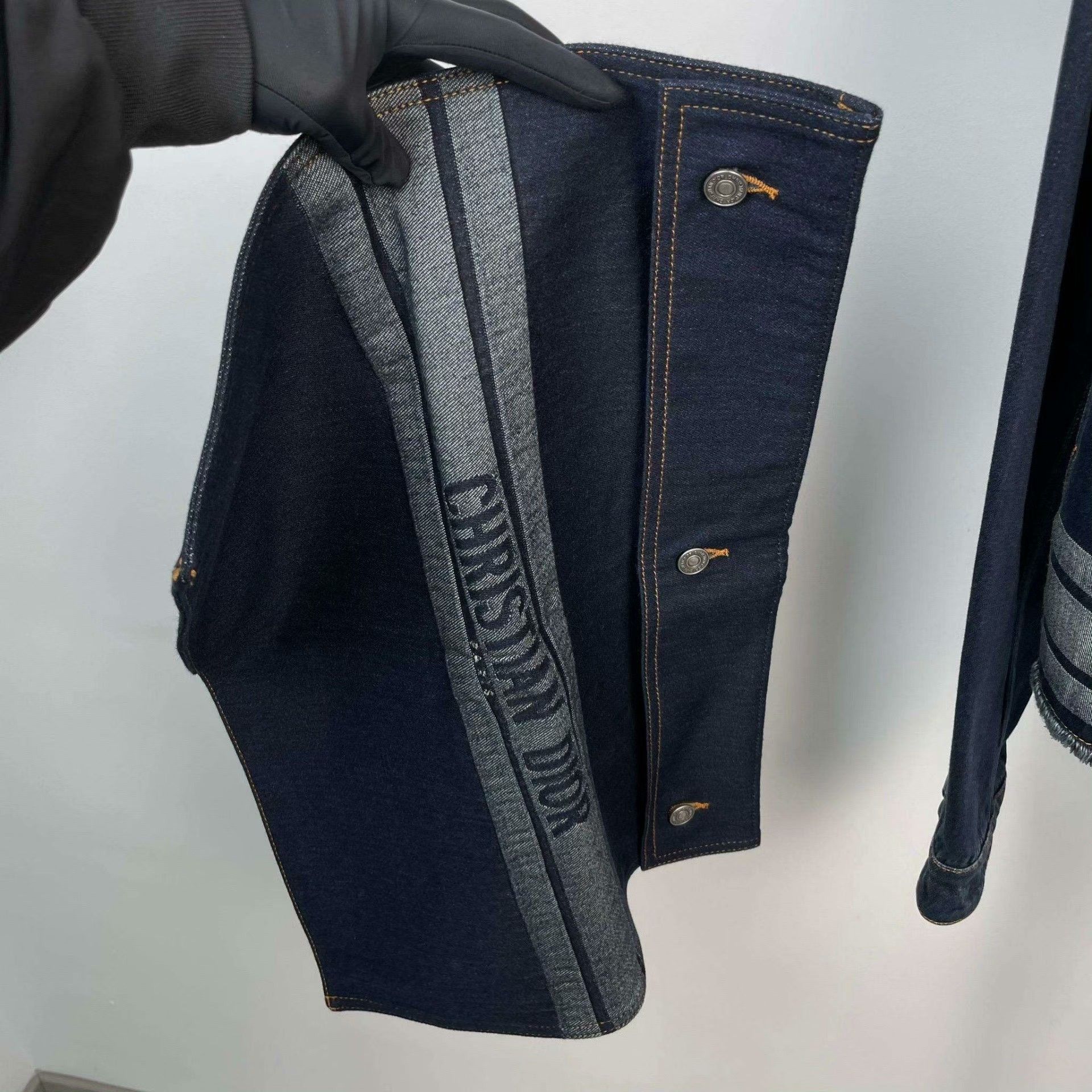 Dior Dior Cropped Dark Blue Denim Jacket Size XS / US 0-2 / IT 36-38 - 7 Thumbnail