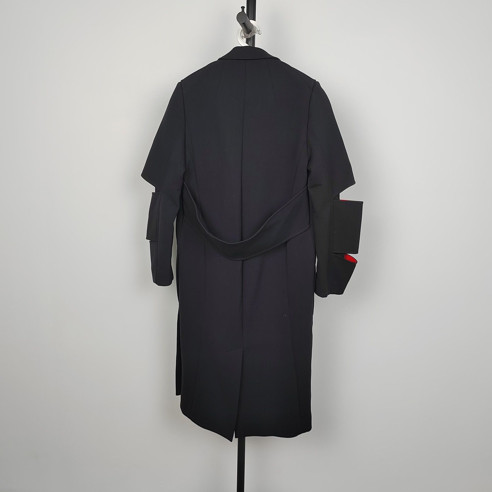 Celine Celine Black Wool Bell-Cut Sleeve Coat Size XXS / US 00 / IT 34 - 2 Thumbnail