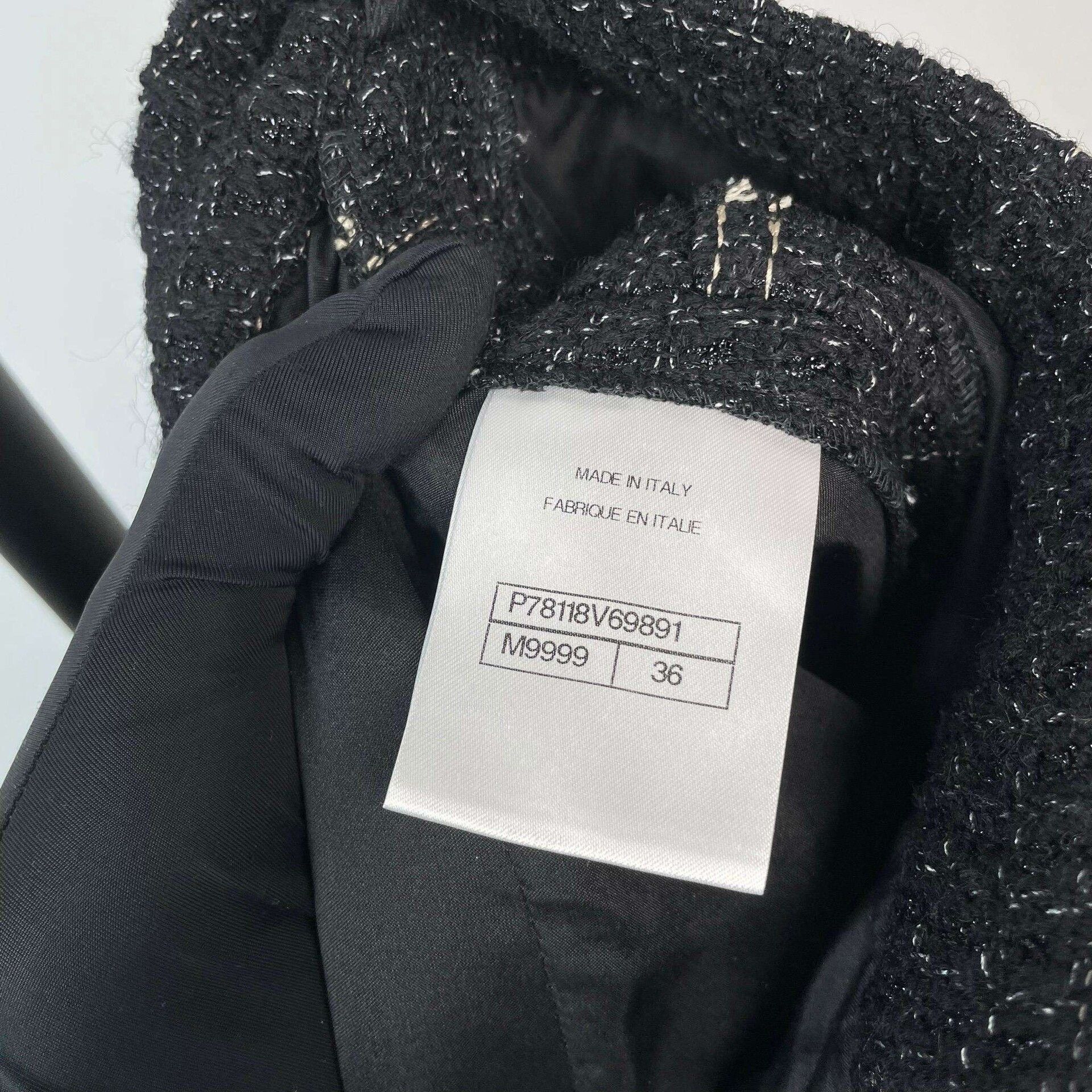 Chanel Chanel Black Tweed Straight-Leg Pants Size 36" / US 14 / IT 50 - 4 Thumbnail