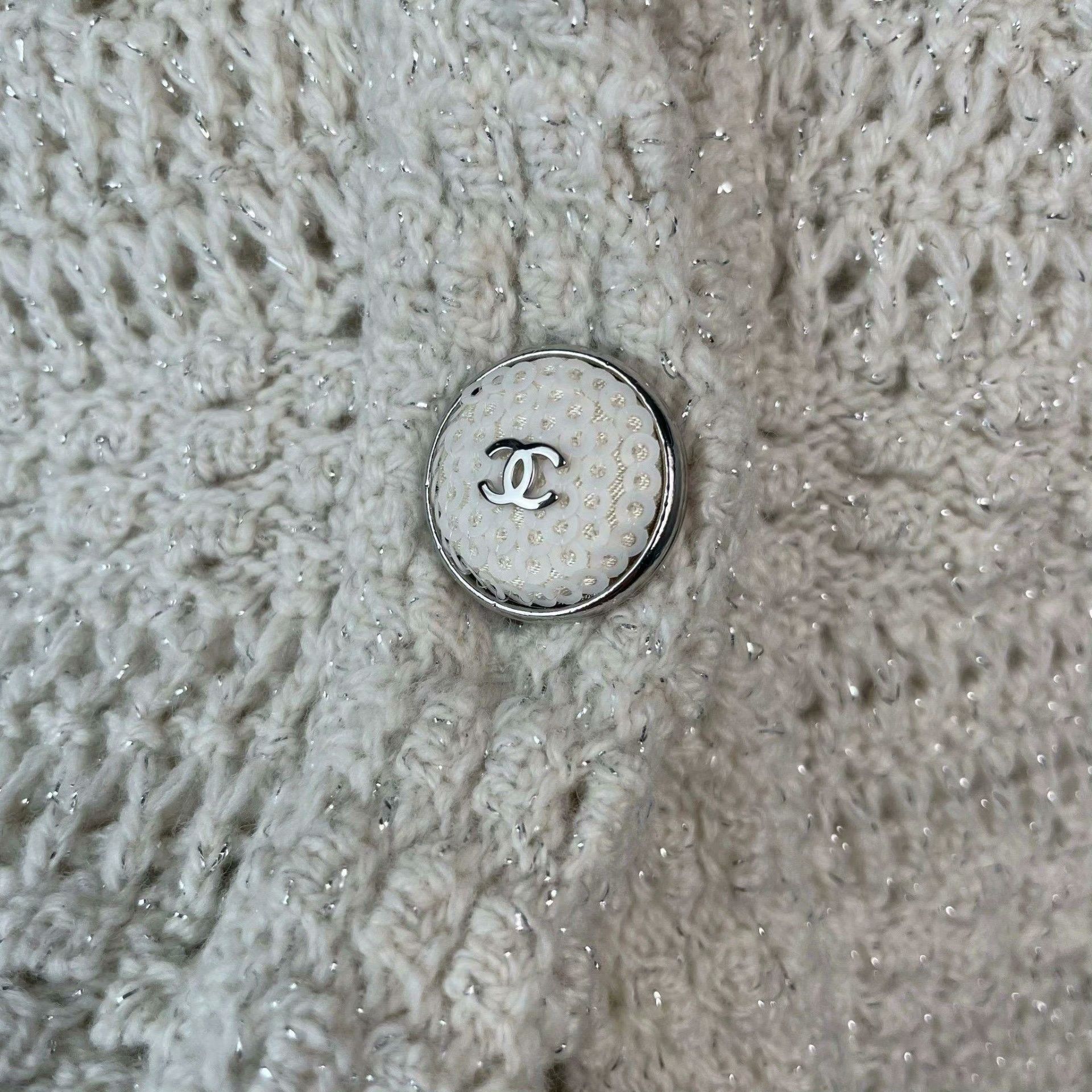 Chanel Chanel Silver Thread Knit Four-Pocket Cardigan Size S / US 4 / IT 40 - 7 Thumbnail