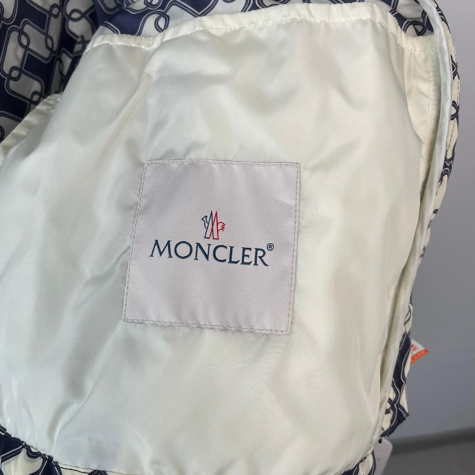 Moncler Moncler Blue White Monogram Hooded Jacket Size XS / US 0-2 / IT 36-38 - 3 Thumbnail