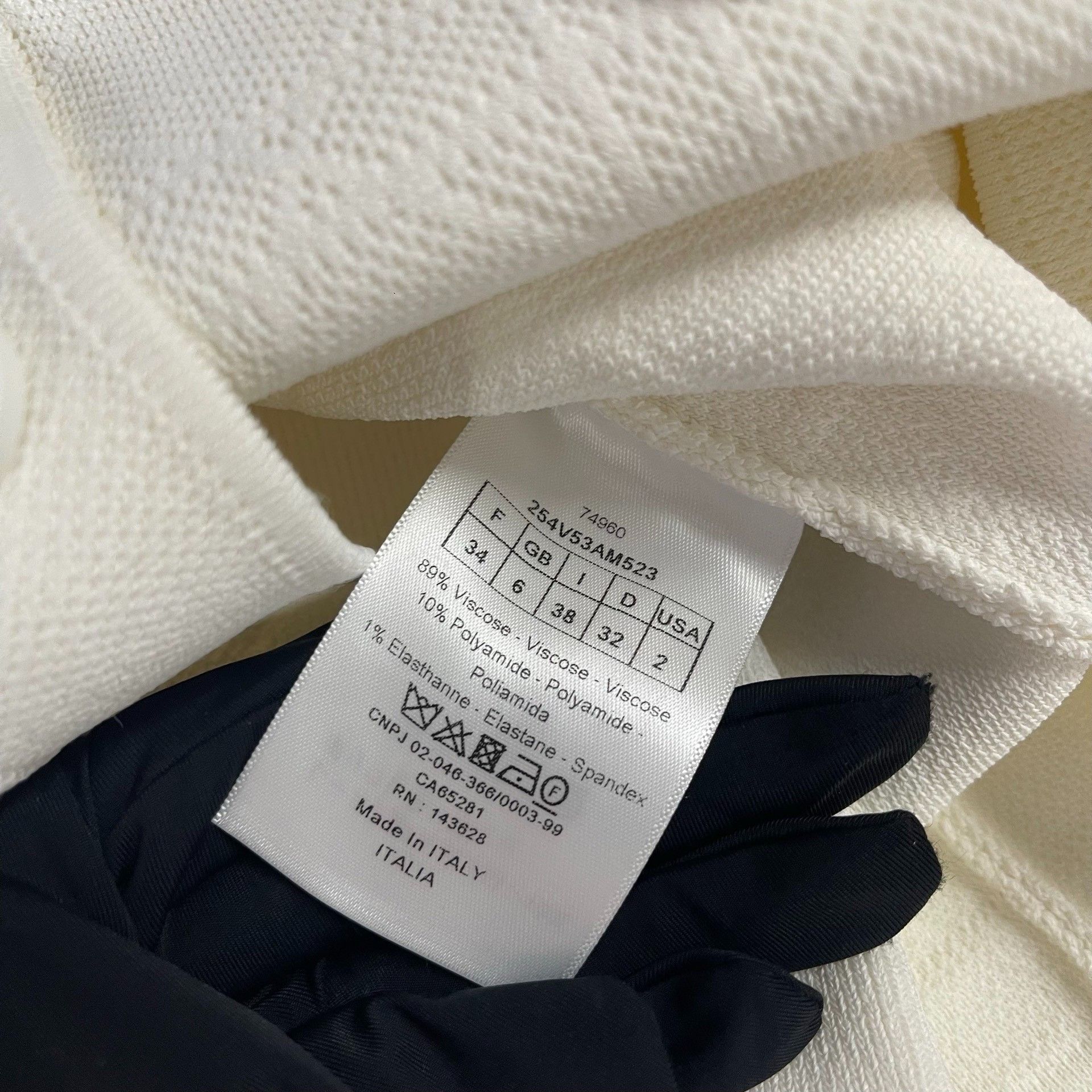 Dior Dior White CD Button Knit Coat & Skirt Set Size XXS / US 00 / IT 34 - 4 Thumbnail