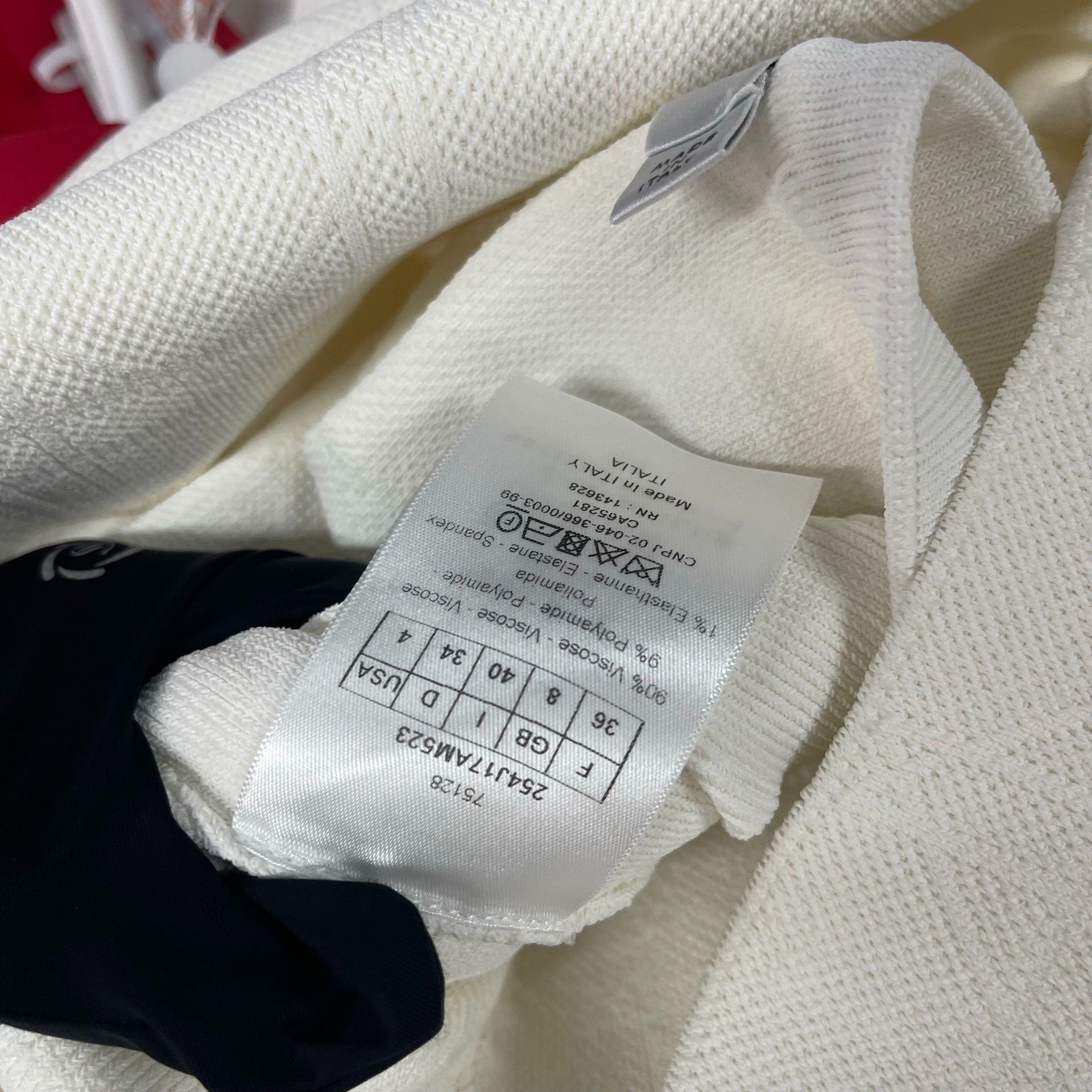 Dior Dior White CD Button Knit Coat & Skirt Set Size XXS / US 00 / IT 34 - 6 Thumbnail