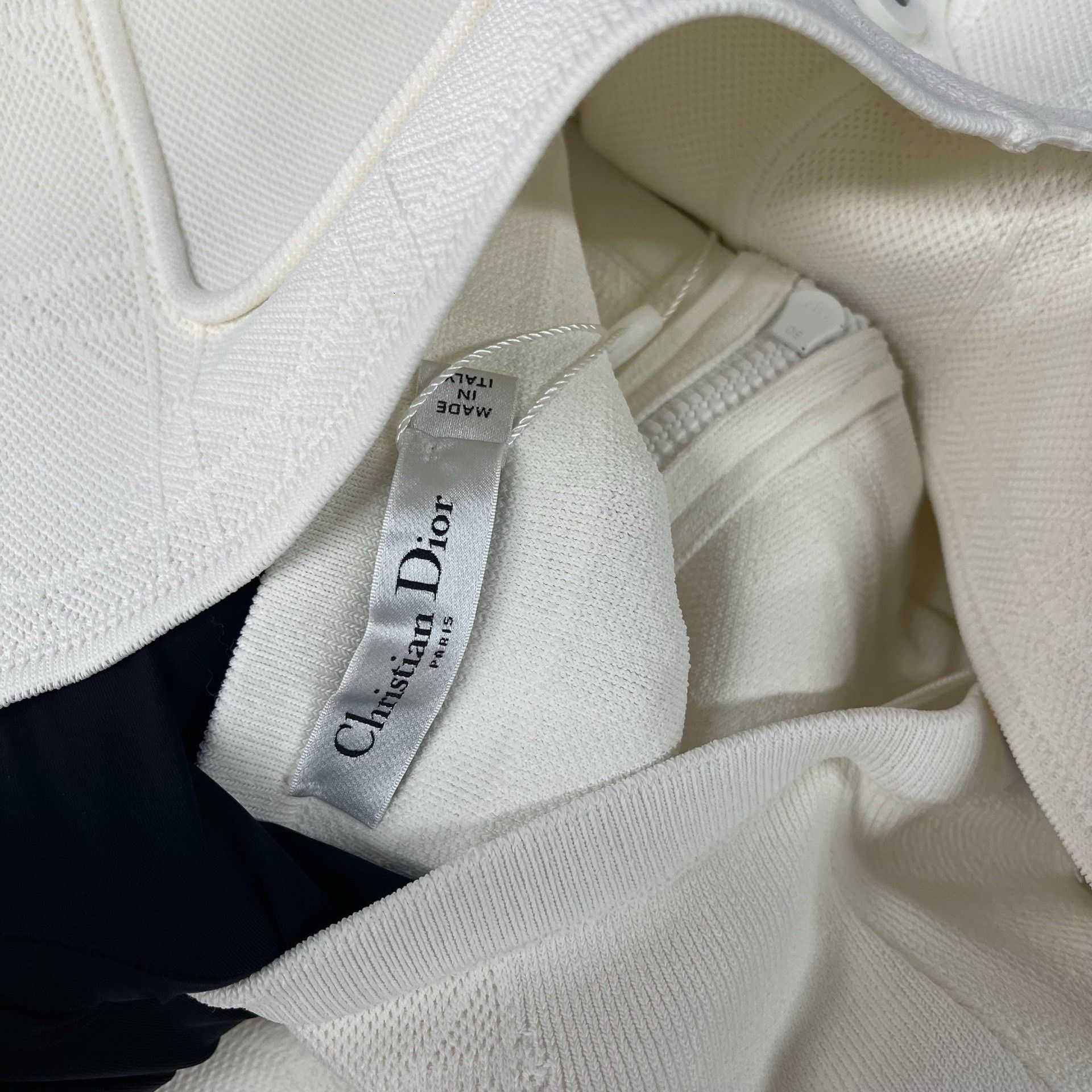 Dior Dior White CD Button Knit Coat & Skirt Set Size XXS / US 00 / IT 34 - 5 Thumbnail