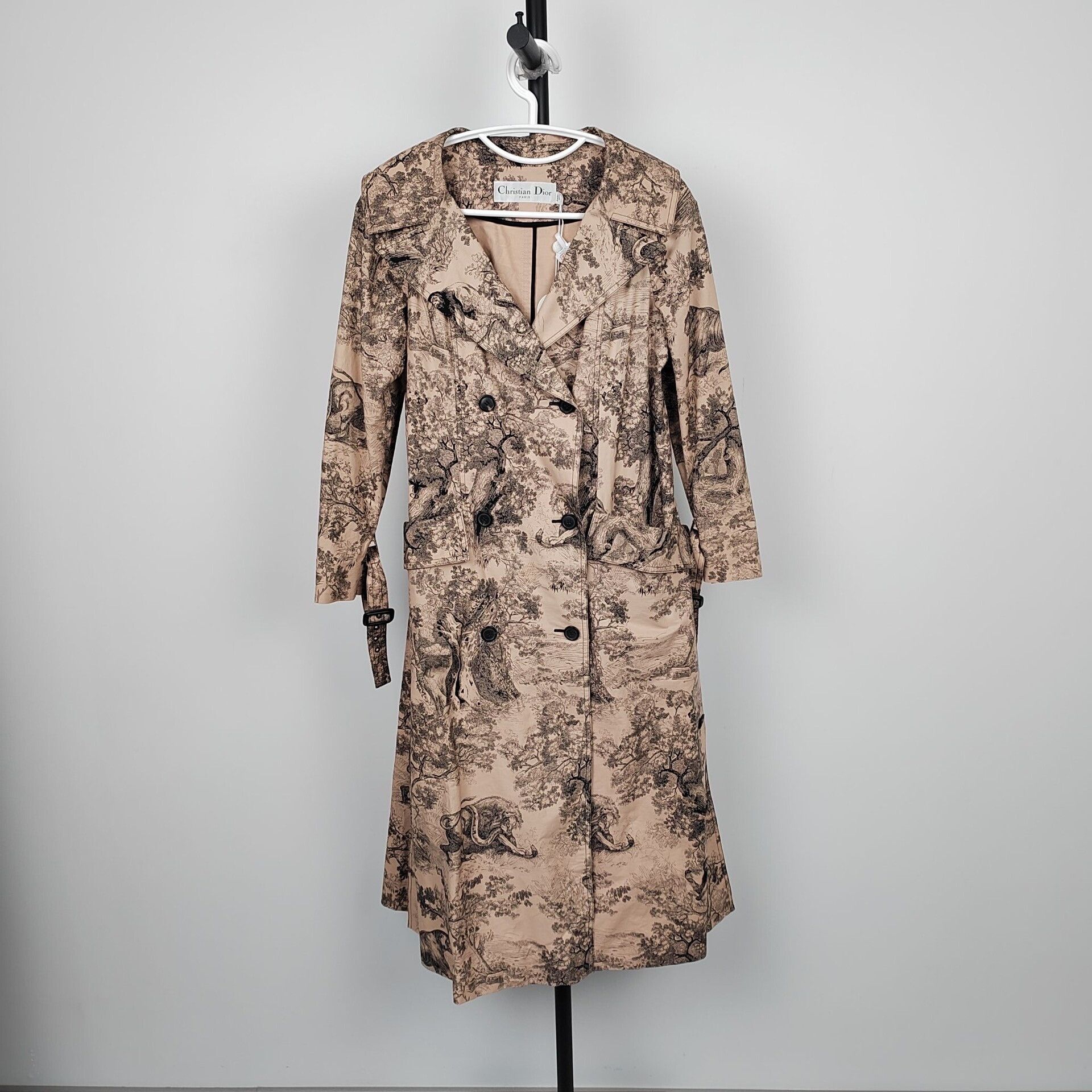 Dior Dior 23ss Jungle Zoo Brown Embroidered Trench Size XXS / US 00 / IT 34 - 8 Thumbnail
