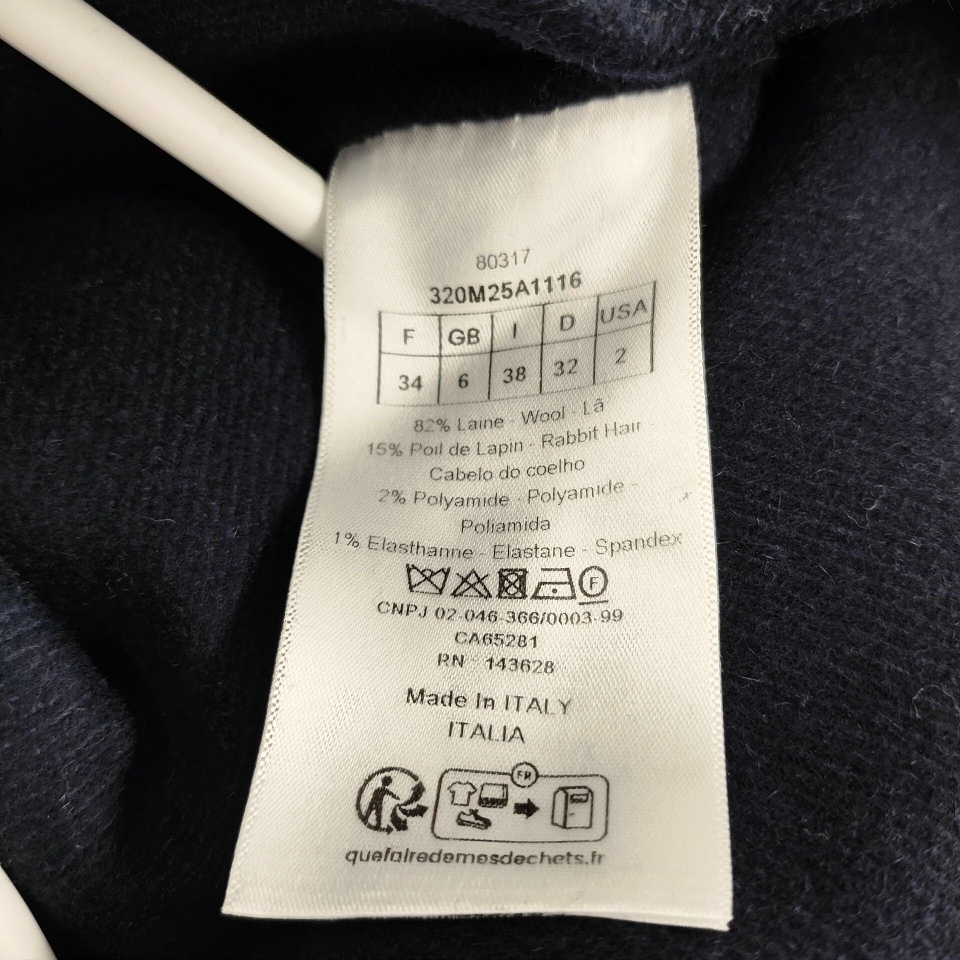 Dior Dior Dark Blue Double-Breasted Wool Coat Size XXS / US 00 / IT 34 - 8 Thumbnail