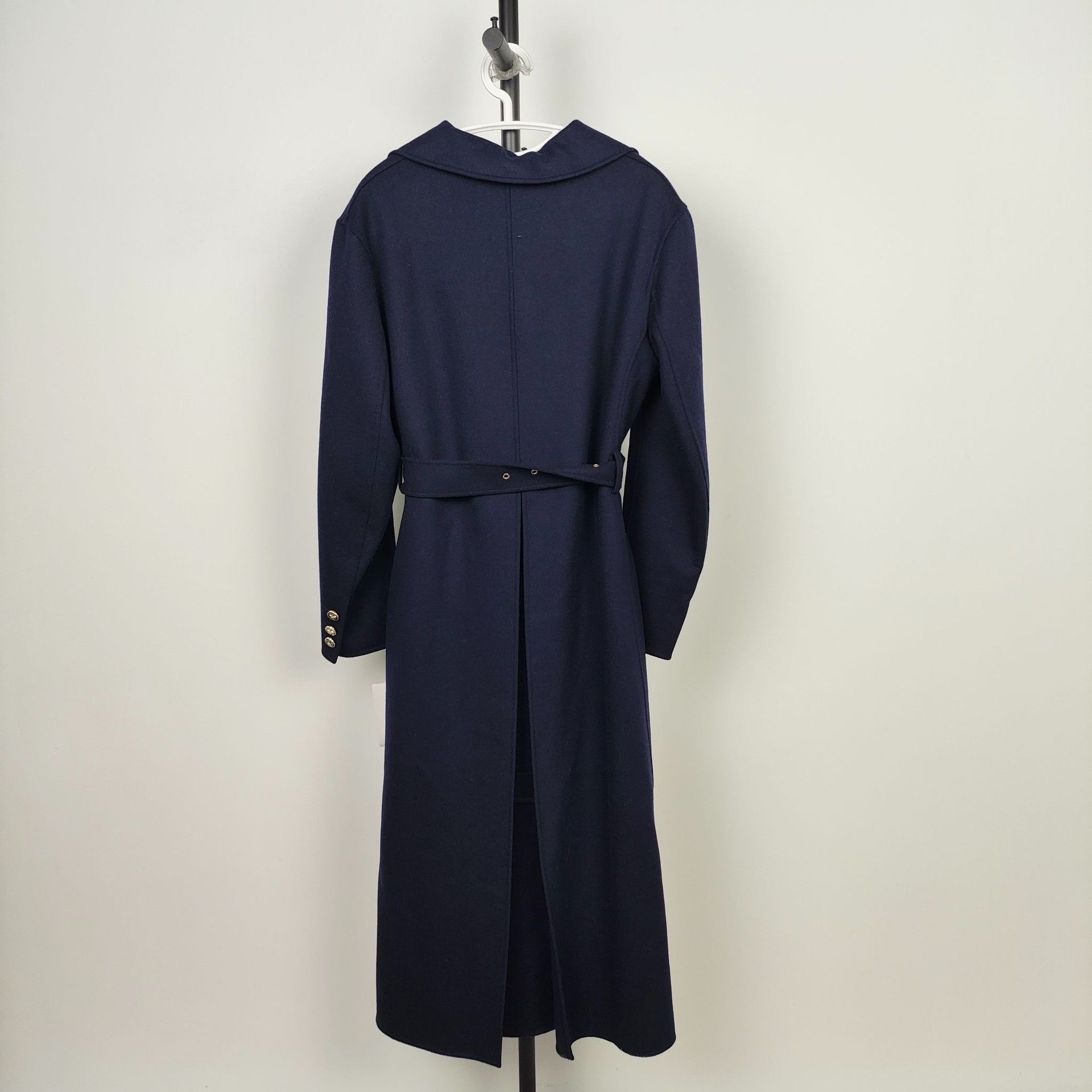 Dior Dior Dark Blue Double-Breasted Wool Coat Size XXS / US 00 / IT 34 - 2 Thumbnail