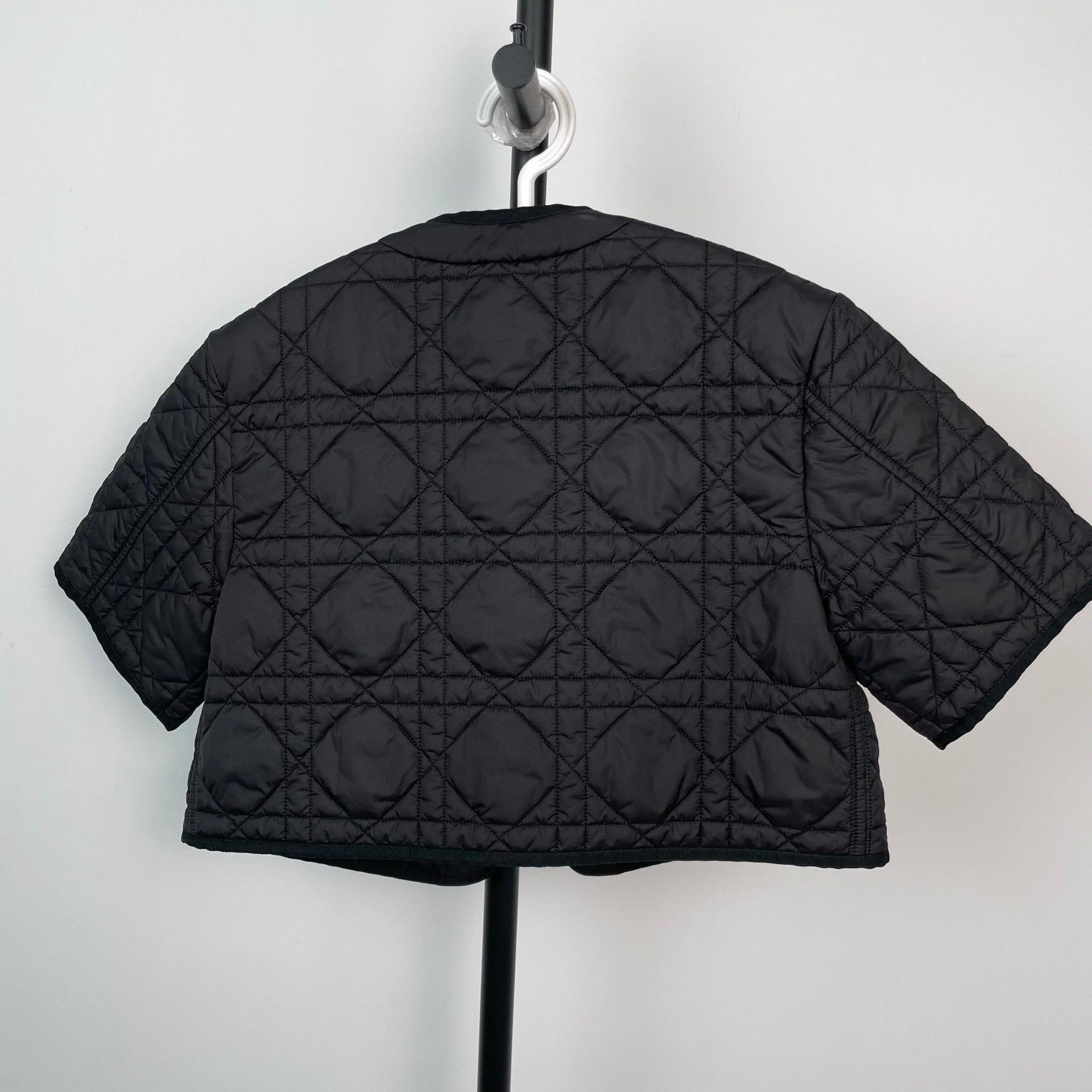 Dior Dior Black Short Quilted Diamond Jacket Size XXS / US 00 / IT 34 - 2 Thumbnail