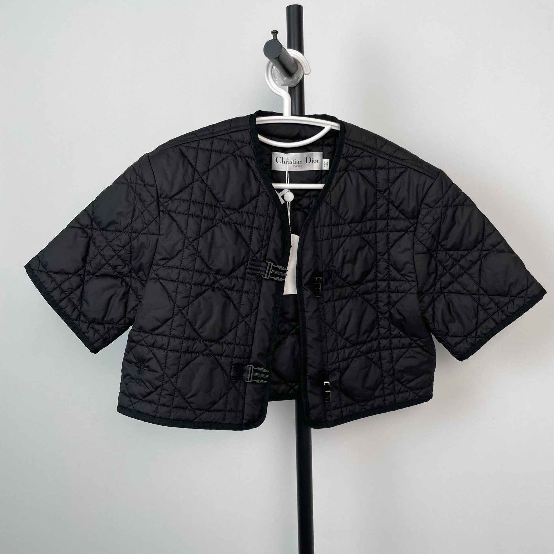 Dior Dior Black Short Quilted Diamond Jacket Size XXS / US 00 / IT 34 - 9 Thumbnail