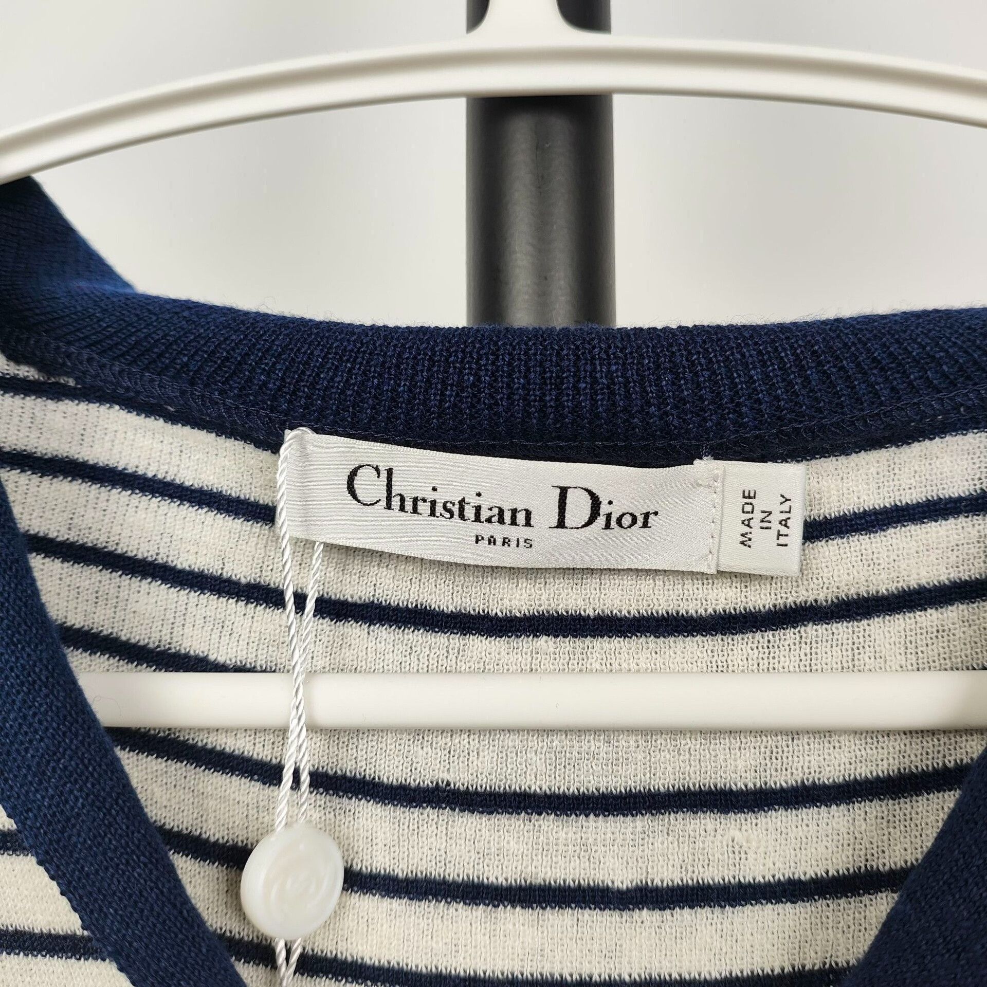 Dior Dior Black White Striped Knit Short-Sleeve Top Size S / US 4 / IT 40 - 3 Thumbnail