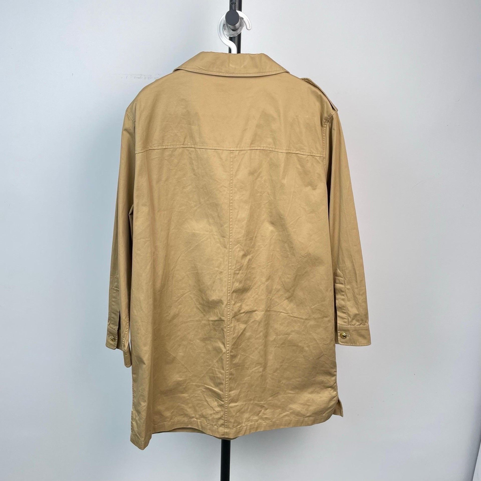 Celine Celine Beige V-Neck Cross Drawstring Shirt Dress Size S / US 4 / IT 40 - 2 Thumbnail