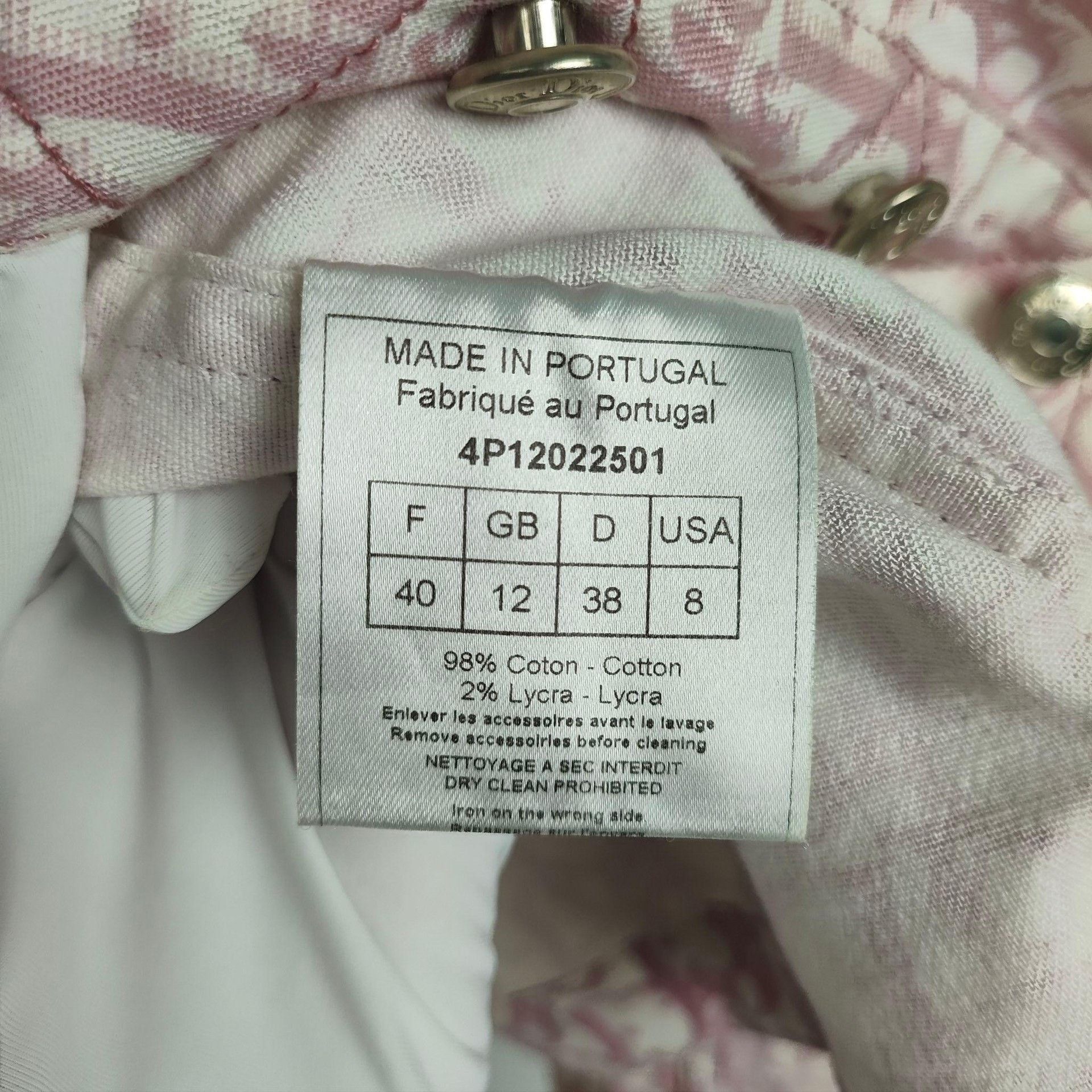 Dior Dior Light Pink Cropped Denim Jacket Size S / US 4 / IT 40 - 7 Thumbnail