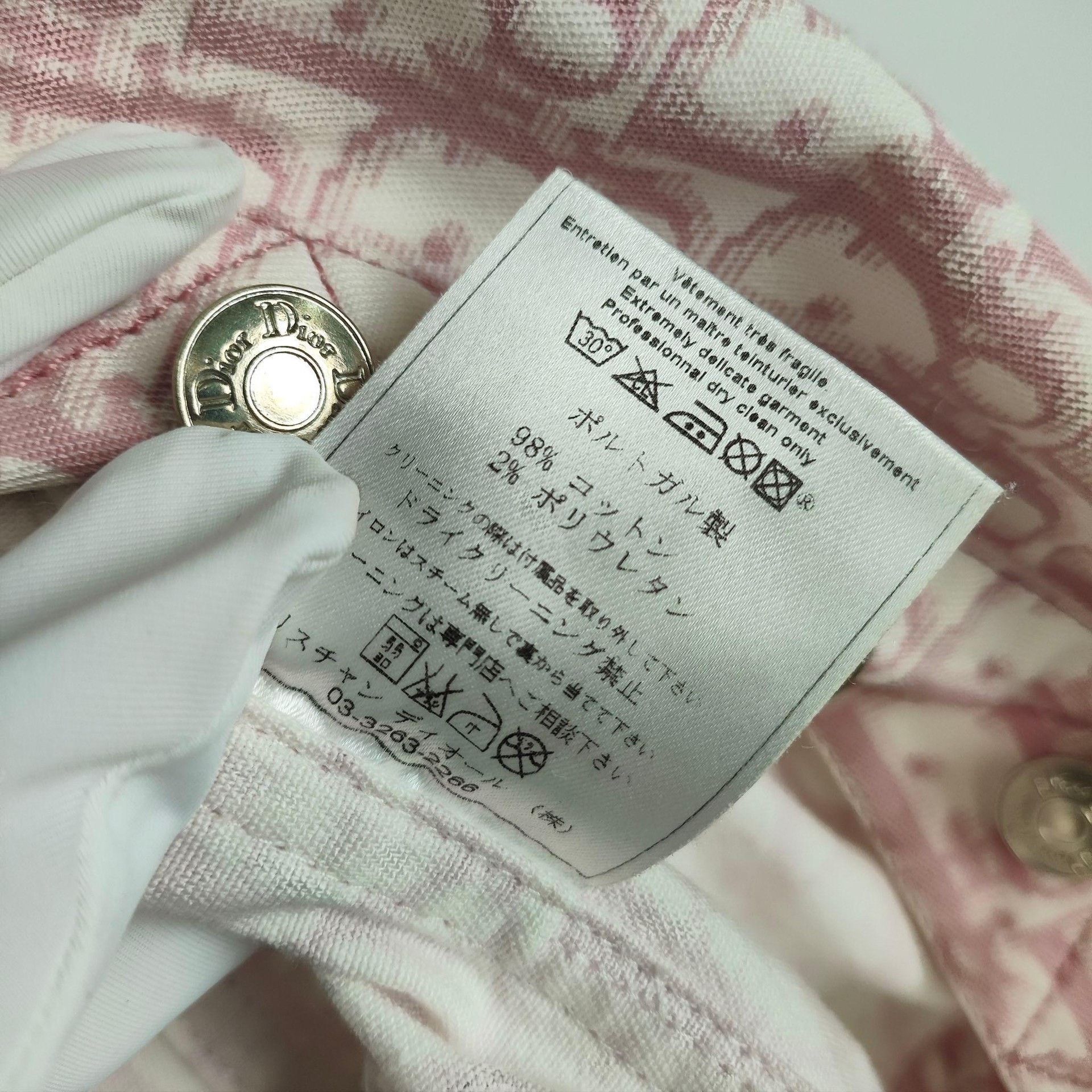 Dior Dior Light Pink Cropped Denim Jacket Size S / US 4 / IT 40 - 8 Thumbnail