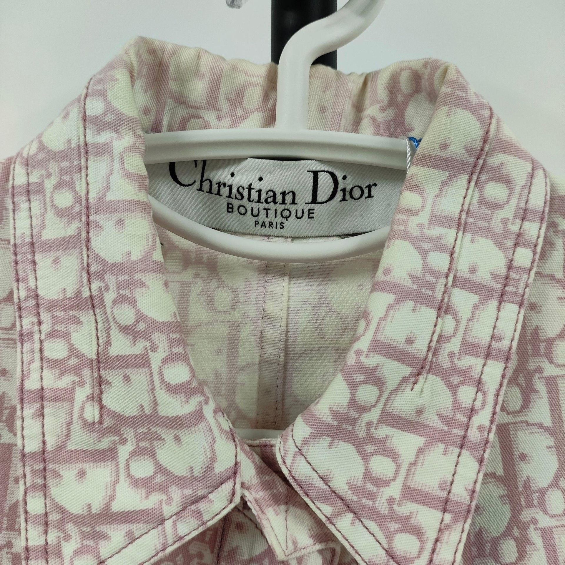 Dior Dior Light Pink Cropped Denim Jacket Size S / US 4 / IT 40 - 3 Thumbnail