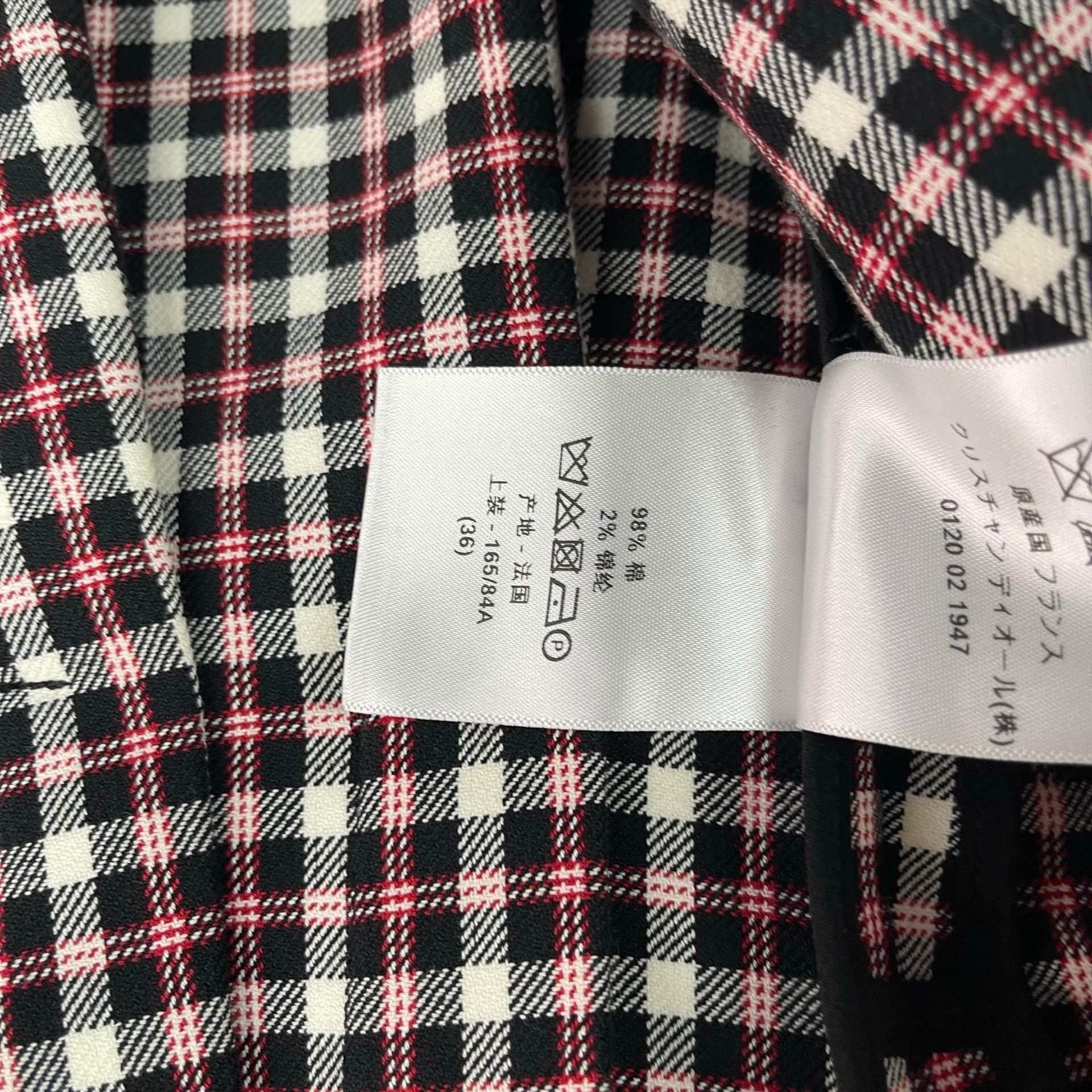 Dior Dior Runway Red White Brown Check Coat Size XS / US 0-2 / IT 36-38 - 6 Thumbnail