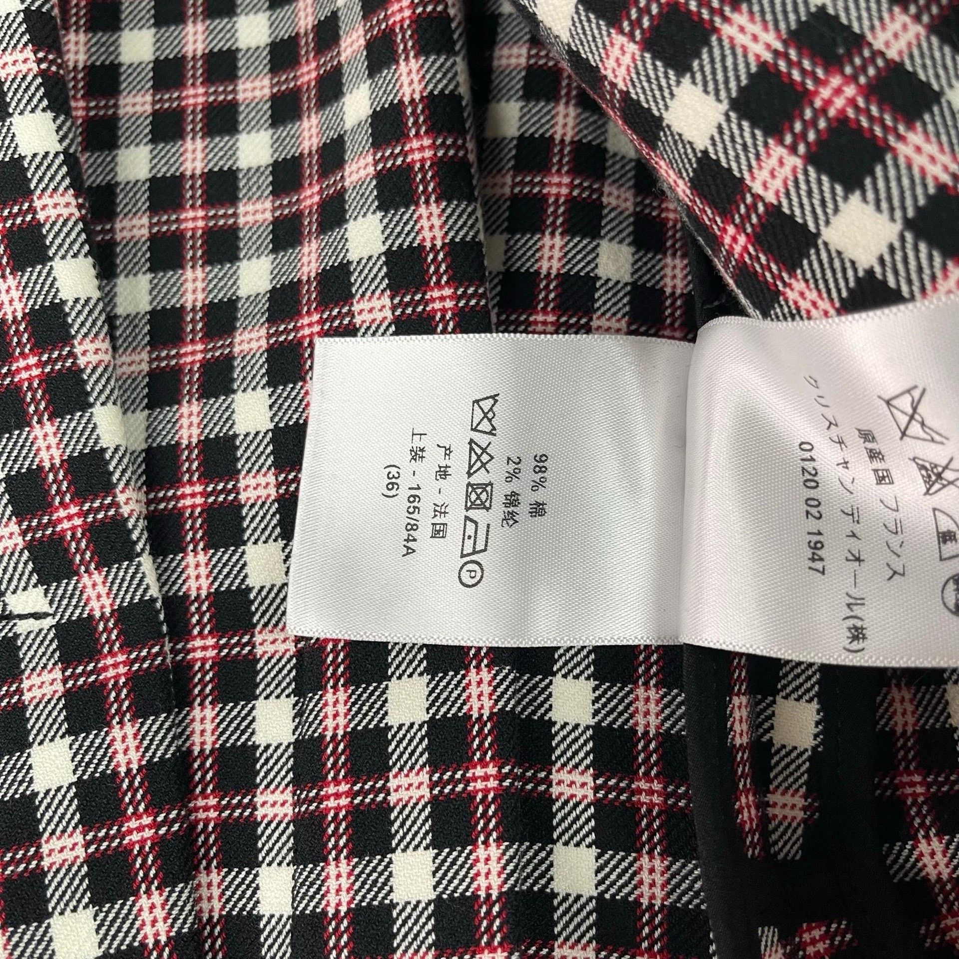 Dior Dior Runway Red White Brown Check Coat Size XS / US 0-2 / IT 36-38 - 5 Thumbnail