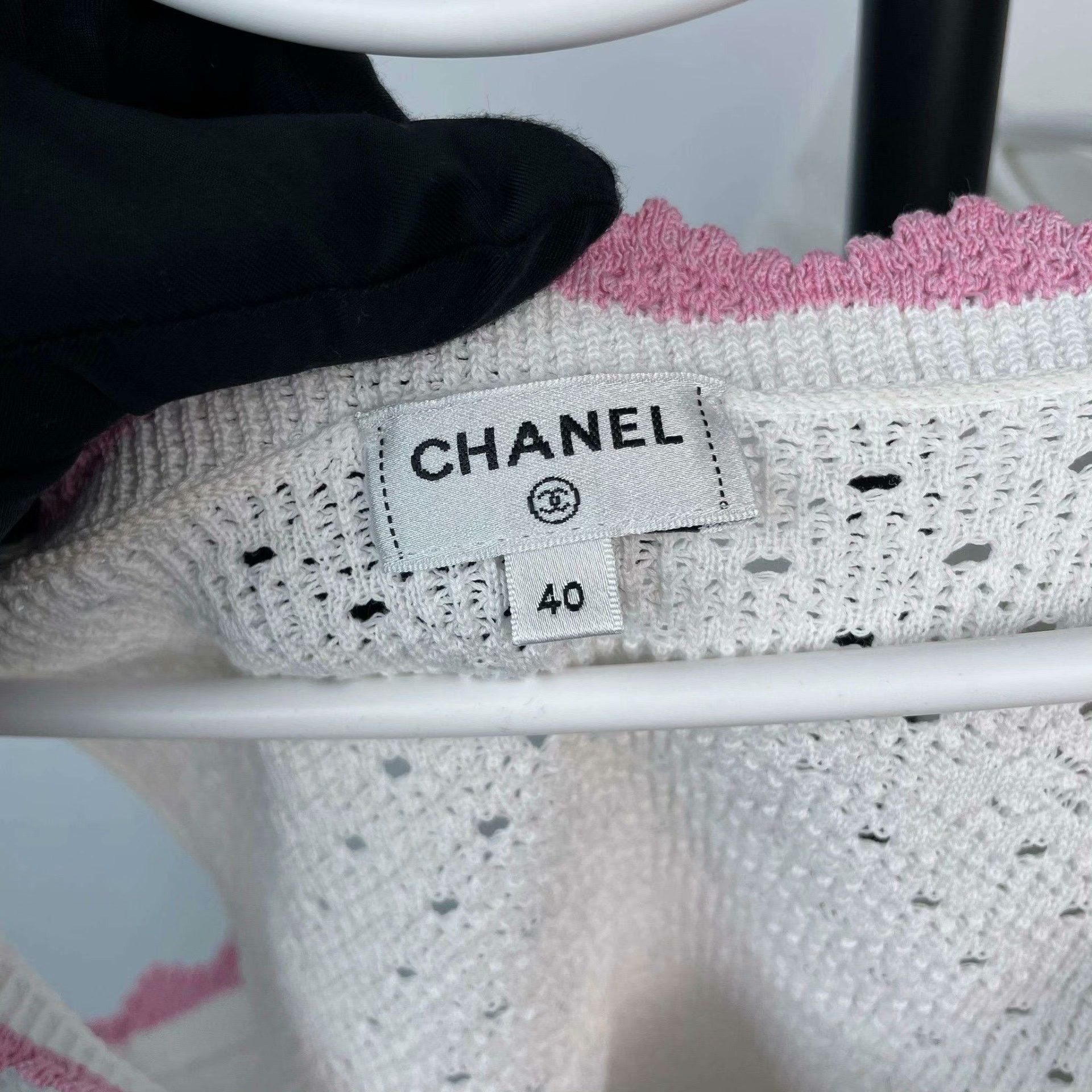 Chanel Chanel 24P White Knit Two-Piece Set Size 40" / US 18 - 4 Thumbnail