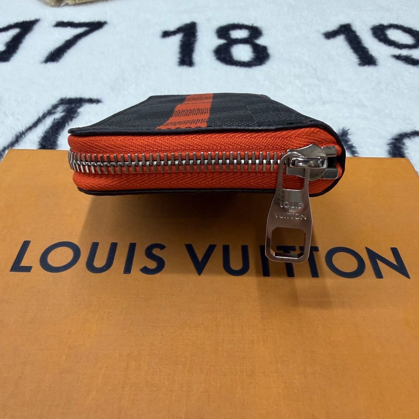 Louis Vuitton Louis Vuitton Black Orange Checker Zipper Wallet Size ONE SIZE - 4 Thumbnail