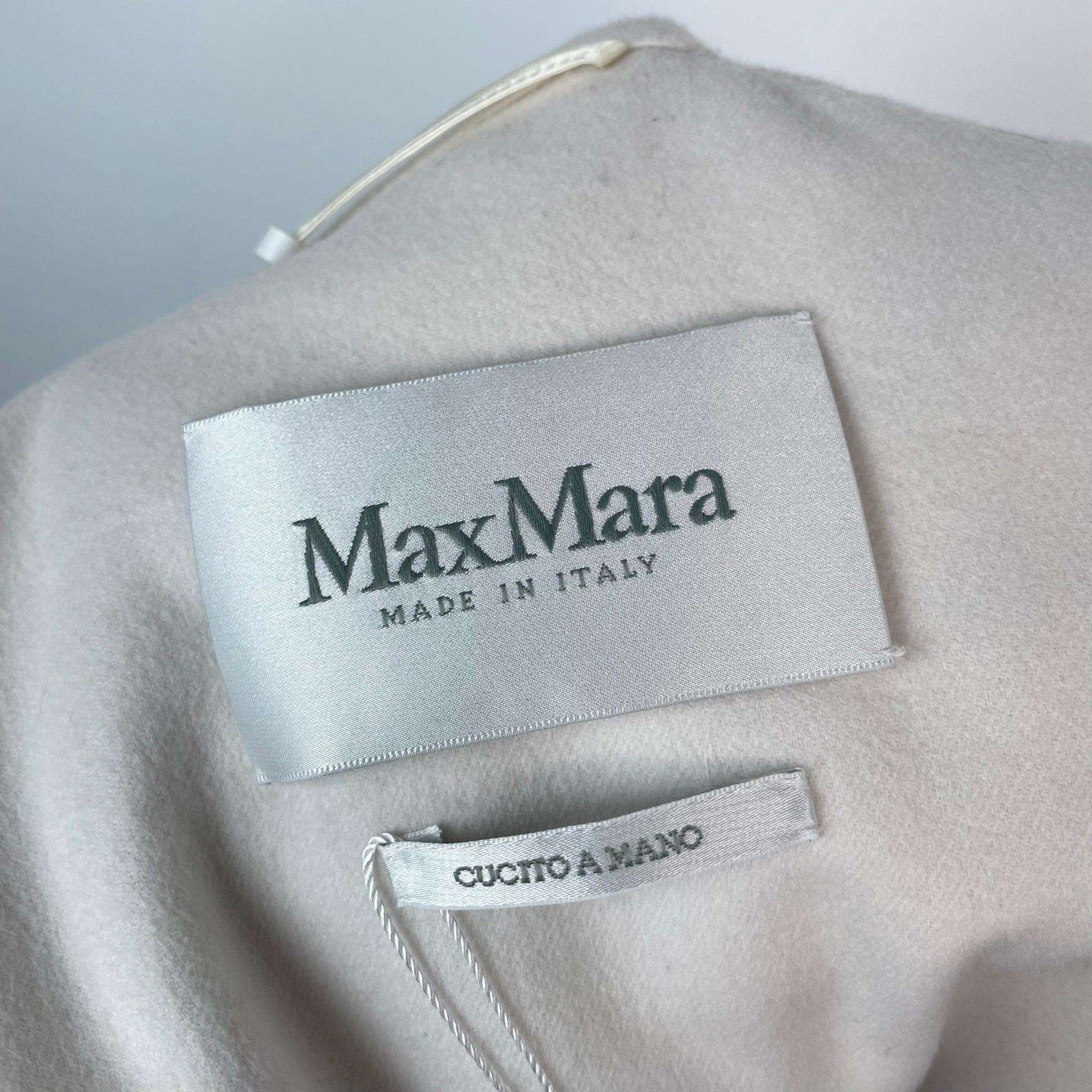 Max Mara MAXMara White Long Wool Coat Size XS / US 0-2 / IT 36-38 - 5 Thumbnail