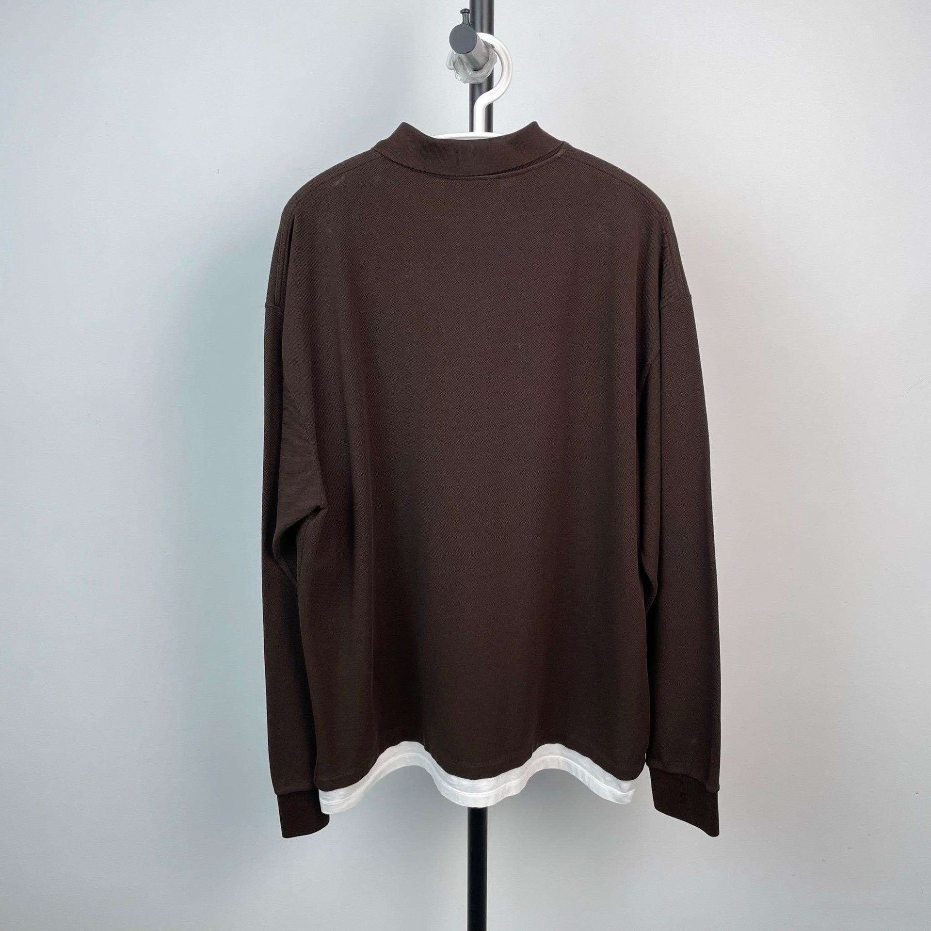 Miu Miu Miumiu Dark Brown Fake Two-Layer Polo Shirt Size S / US 4 / IT 40 - 2 Thumbnail
