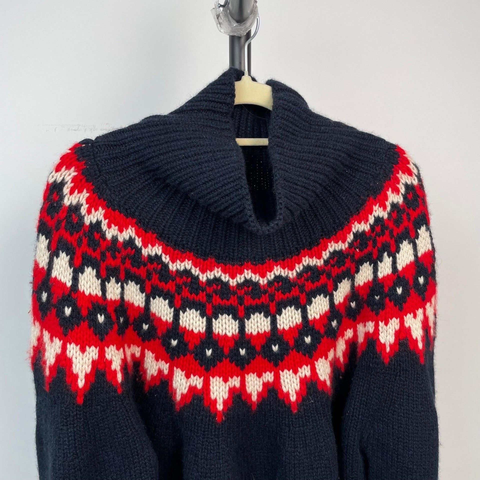 Celine Celine Fair Isle High-Neck Sweater Size S / US 4 / IT 40 - 3 Thumbnail