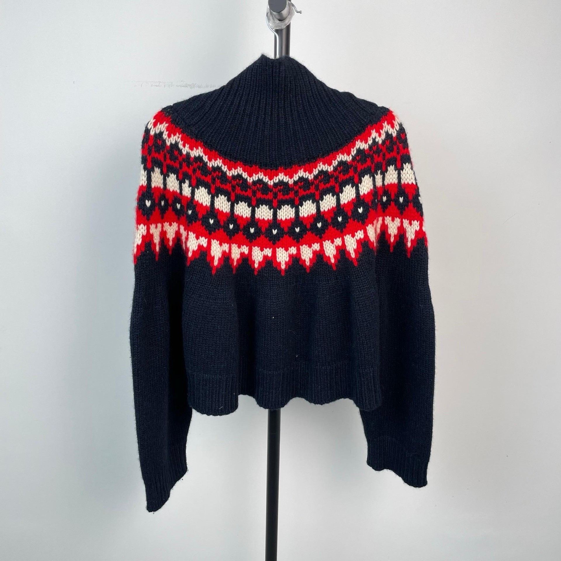 Celine Celine Fair Isle High-Neck Sweater Size S / US 4 / IT 40 - 2 Thumbnail